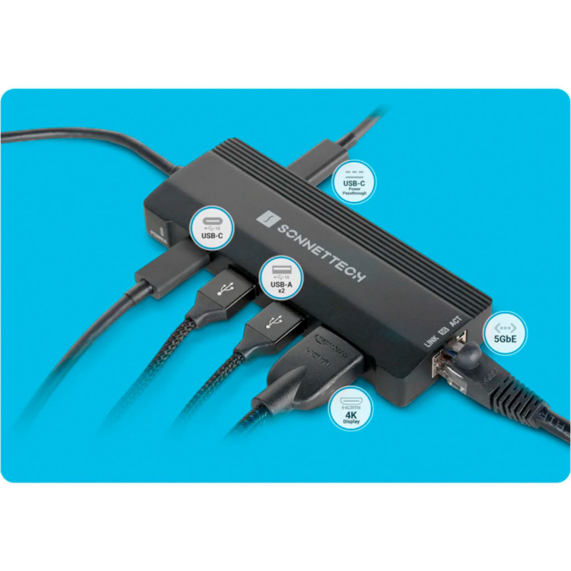 Sonnet Laptop-Dockingstation Sonnet Echo 6 USB-C Multi Hub, Dockingstation