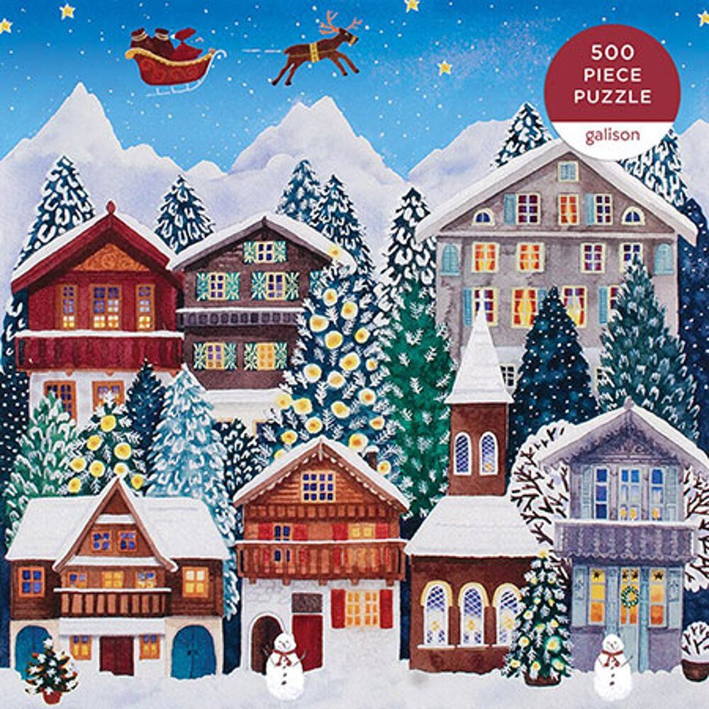 Chronicle Books Puzzle Besinnliches Weihnachtsdorf, Puzzleteile