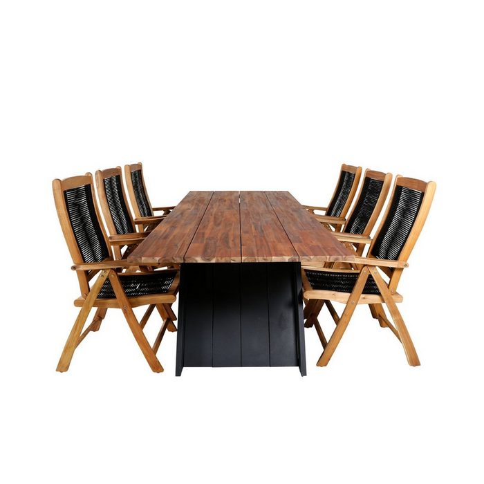 ebuy24 Garten-Essgruppe Doory Gartenset Tisch 100x250cm und 6 Stühle 5pos