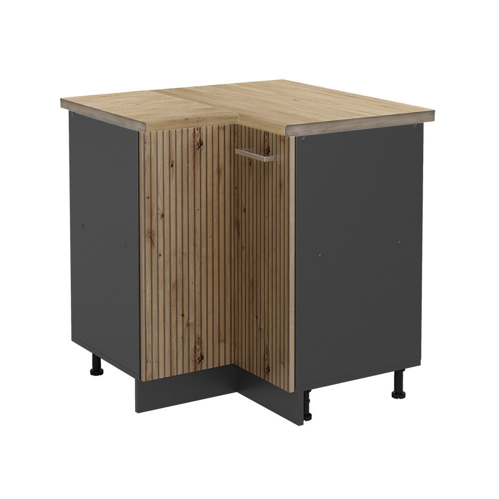Vicco Eckunterschrank R-Line, Artisan-Eiche/Anthrazit, 75.6 cm, günstig online kaufen