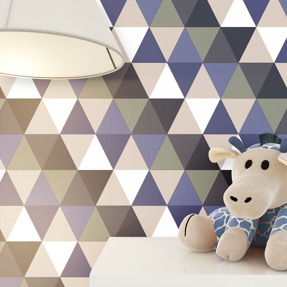 Newroom Vliestapete Blau Tapete Kinderzimmer