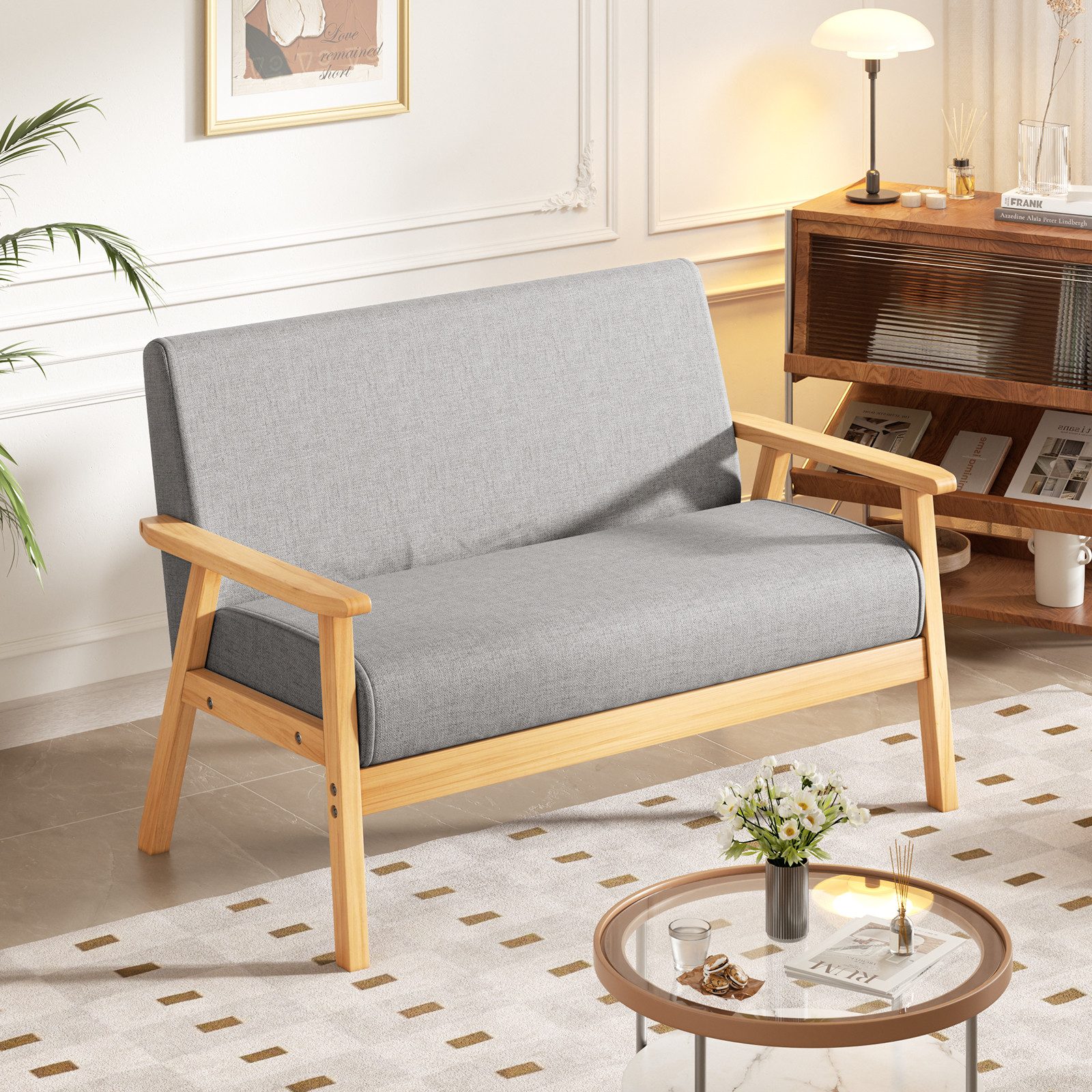 ToteBox Loungesessel 2 Sitzer Leinenstoff Sofa günstig online kaufen