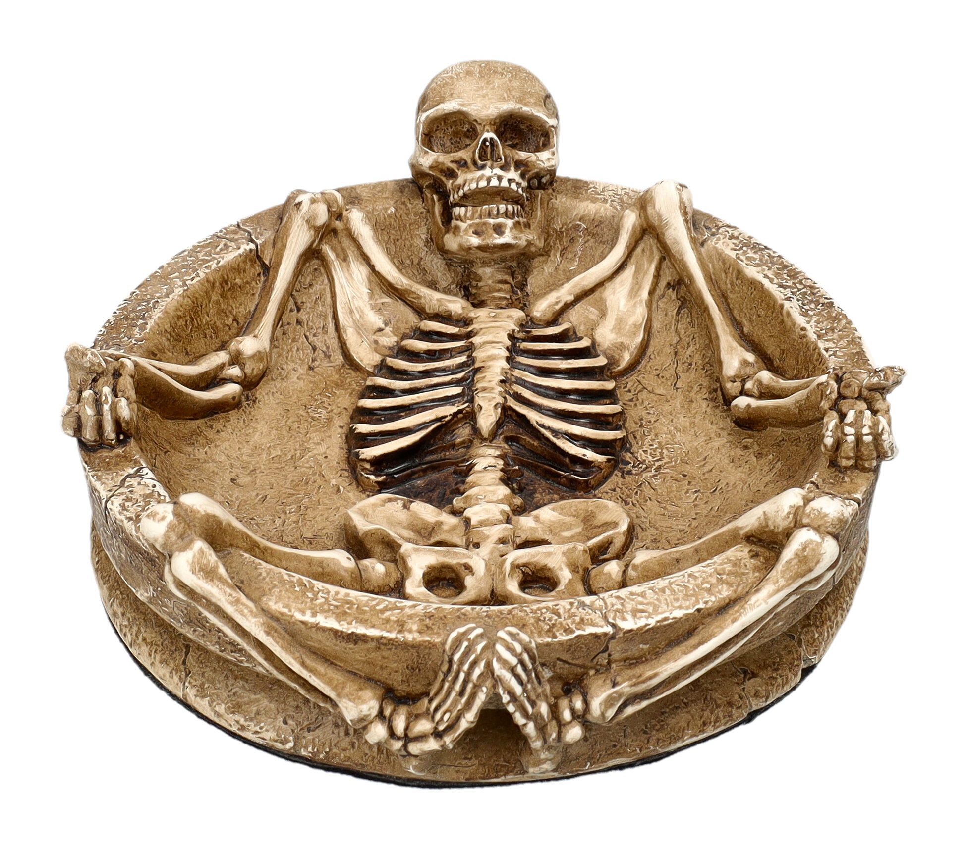 Figuren Shop GmbH Пепельницы Skelett Пепельницы – witzige Deko Figur Totenkopf Scherzartikel 14cm