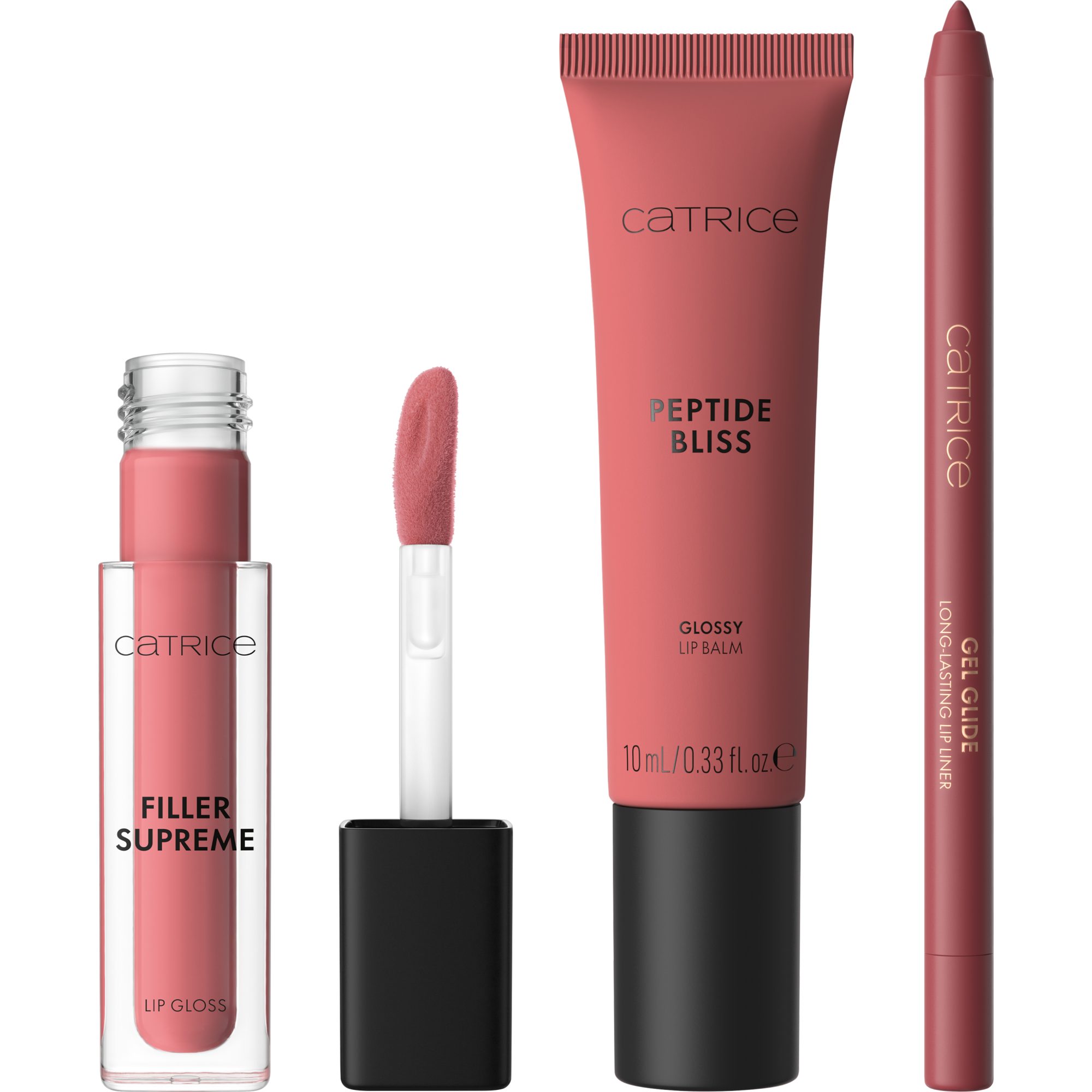 Catrice Lipgloss-Set THE GLOSS COLLECTIVE BERRY LIP SET, 3-tlg., Lippen-Trio in Beerentönen, ein natürlich glänzendes Finish
