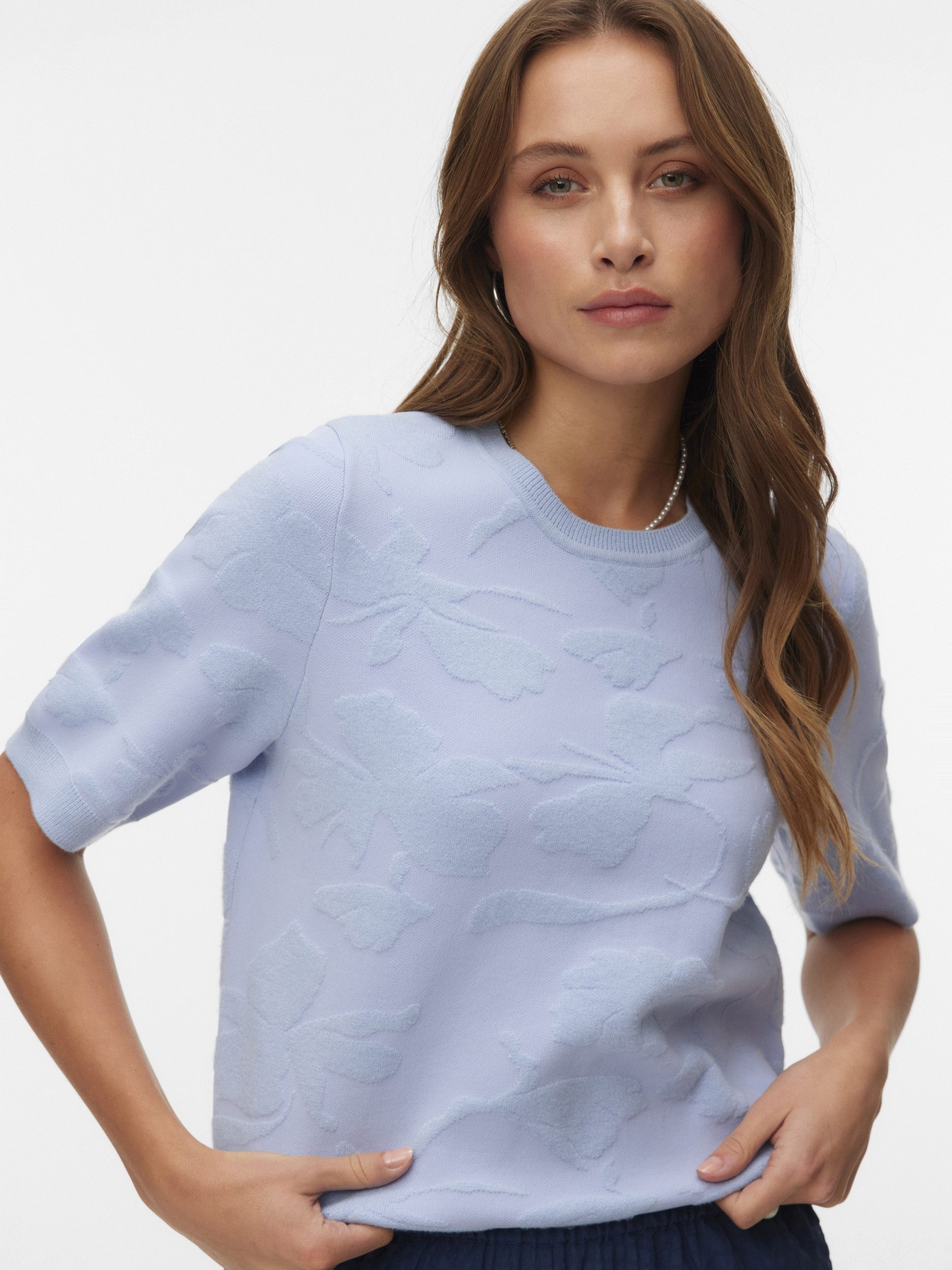 Vero Moda Longpullover VMVISTA 2/4 O-NECK PULLOVER BOO