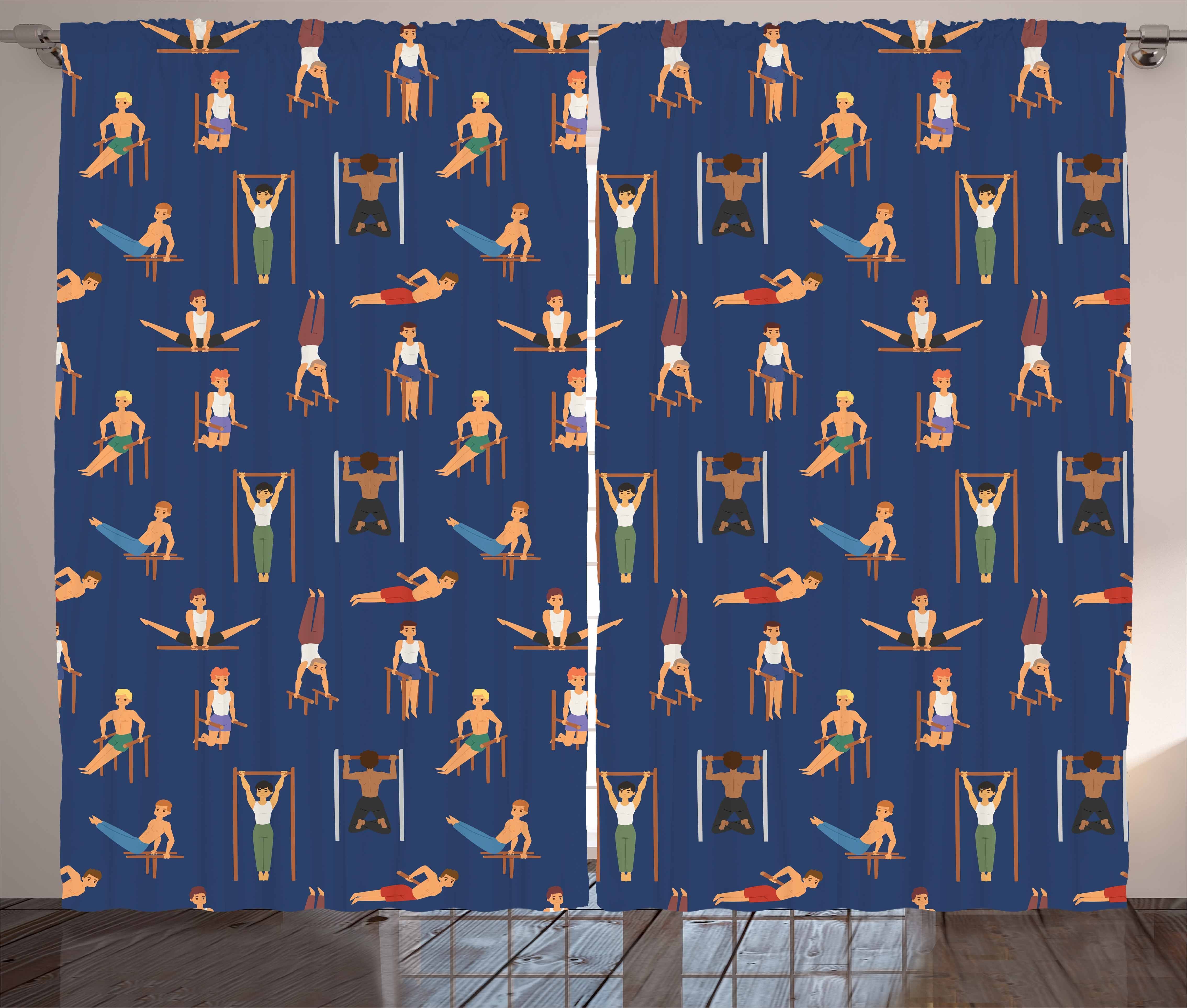 Vorhang Jungen mit Cartoon Kräuselband Gymnastik Abakuhaus, Schlafzimmer und Arbeits Gardine Schlaufen Haken,