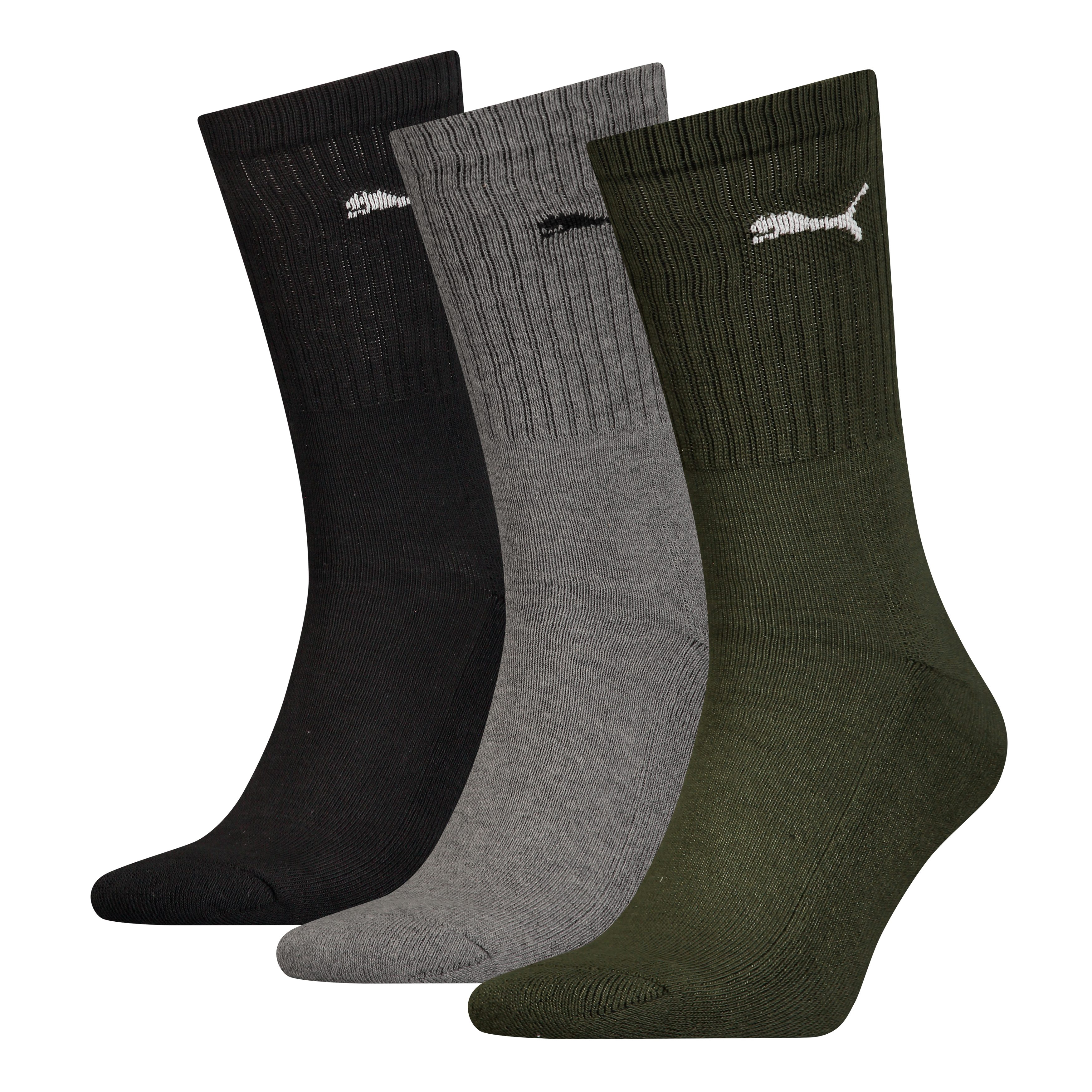 PUMA Socken "PUMA UNISEX CREW SOCK 3P", (3 Paar), mit farblichem Logo günstig online kaufen