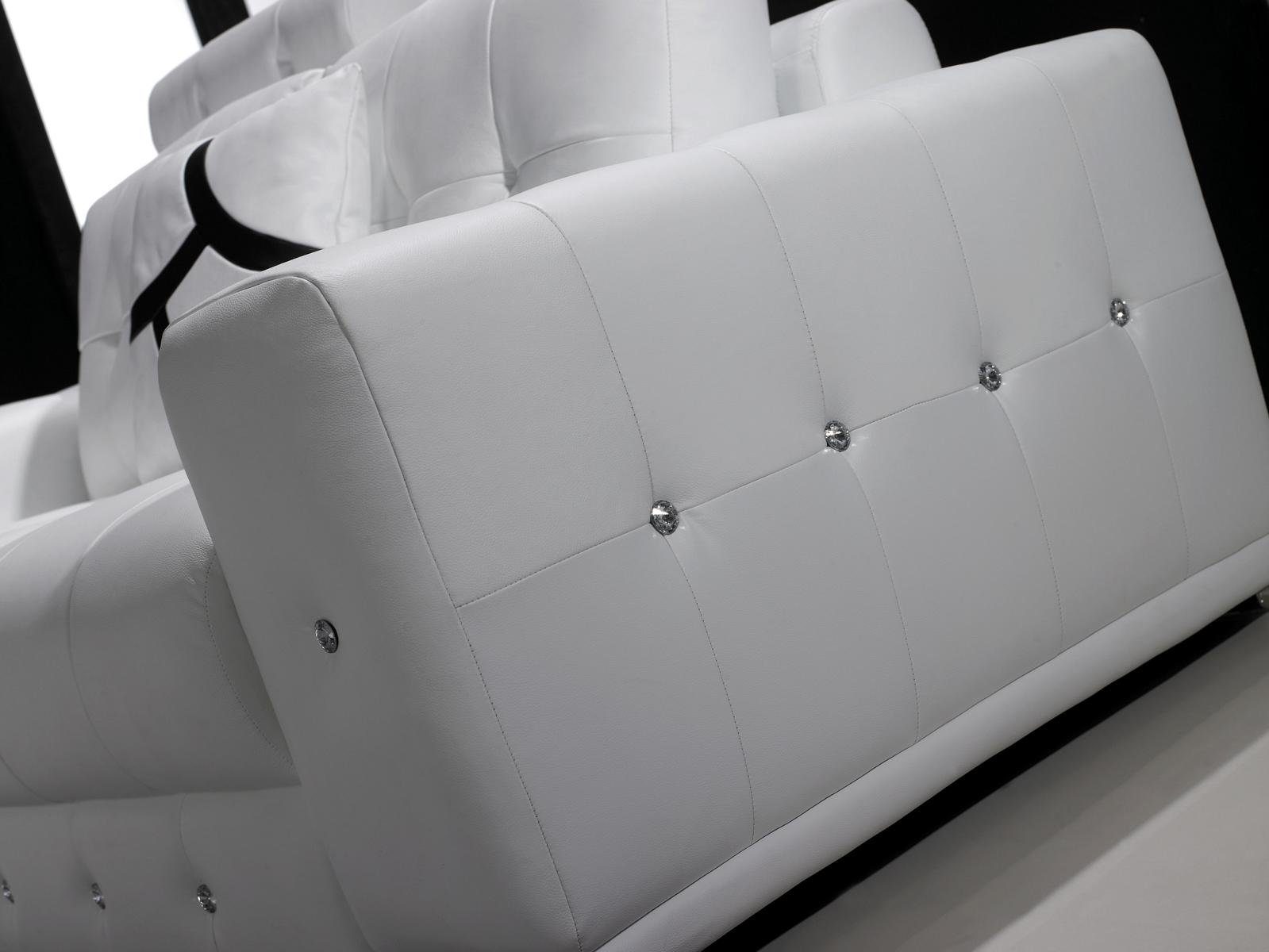 JVmoebel Sofa Design Sofas Polster in Set Leder Europe Leder, Made Weiß Sofagarnitur Sitzer 311 Couchen