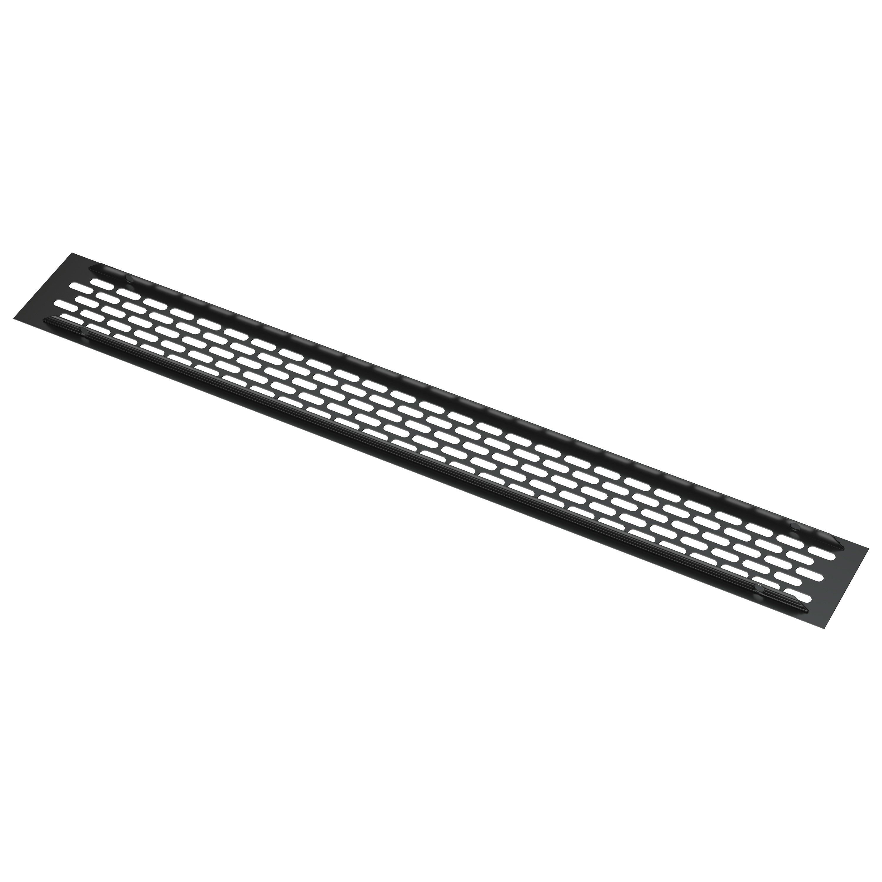 sossai® Lüftungsgitter Aluminium Belüftungsgitter Türgitter in Schwarz (1 St)