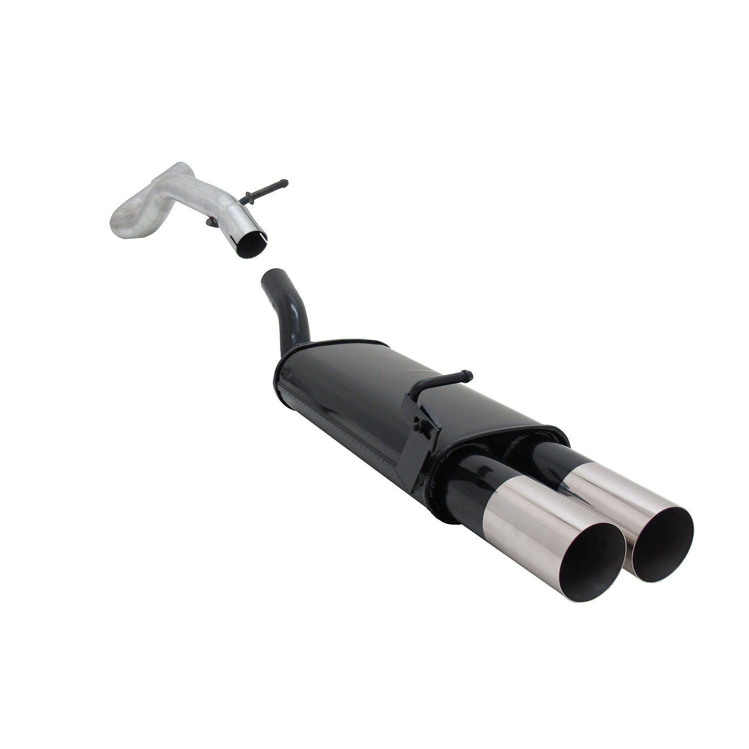 OMAC Auspuff-Flexrohr Novus Sportauspuff für Audi A3 Seat Leon VW Golf 4 New Beetle 2x90 ABE