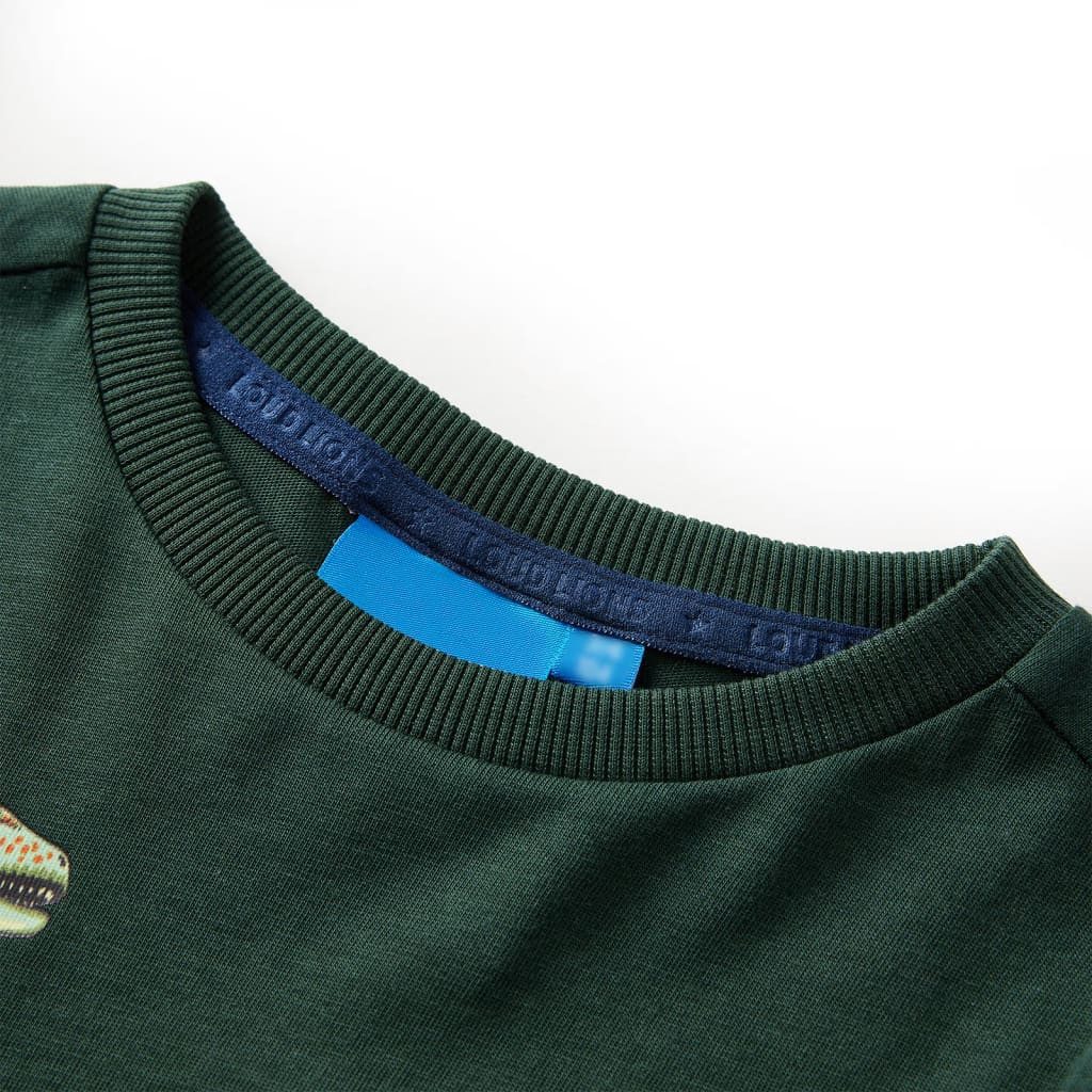 vidaXL Langarmshirt Kinder-Langarmshirt Dunkelgrün 116
