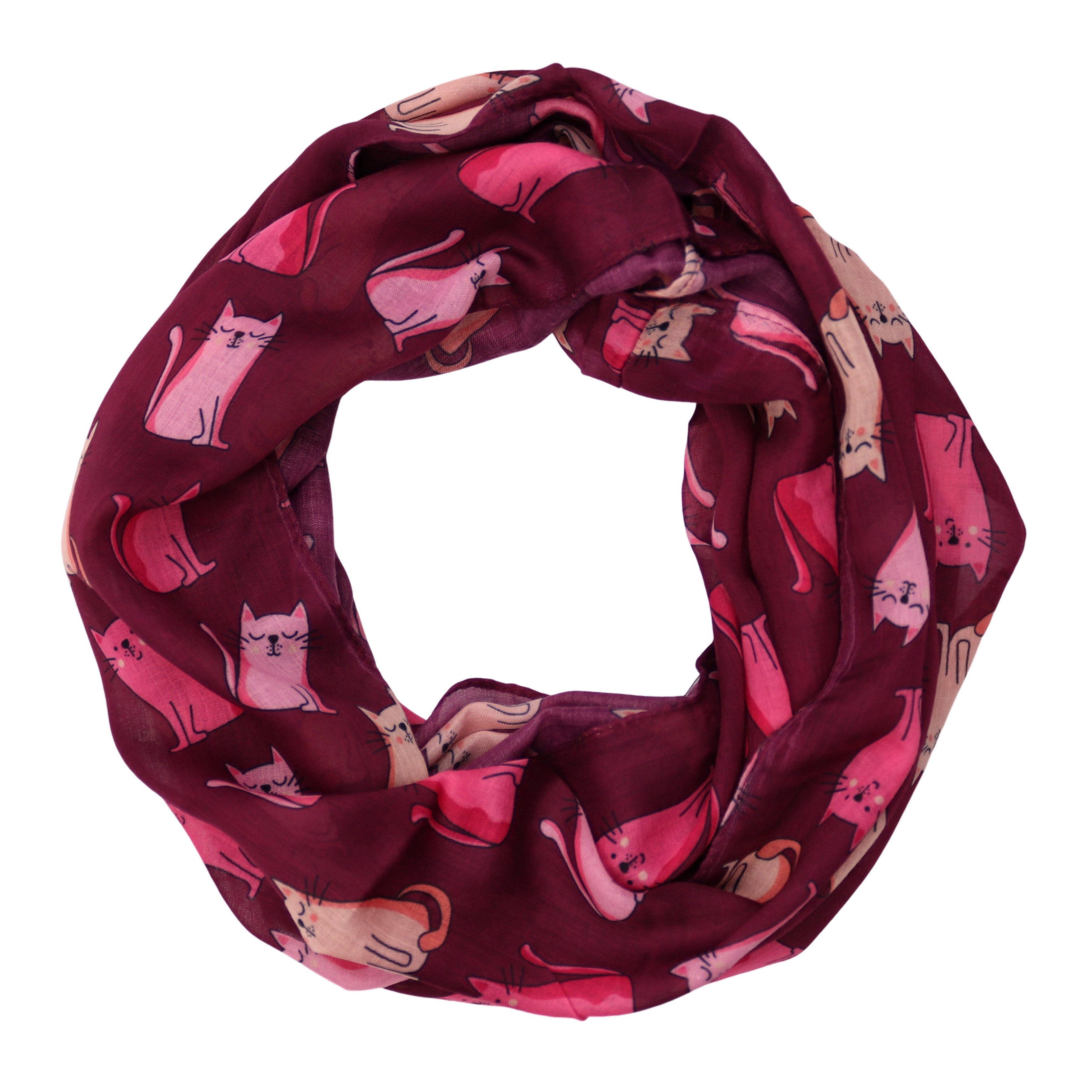 MIRROSI Loop Damen Schal Weich aus 100% Viskose Groß, (ca.60x80cm; zweimal um den Hals wickelbar), Damen Halstuch Stola ideal für Frühling,Sommer, Herbst oder Winter