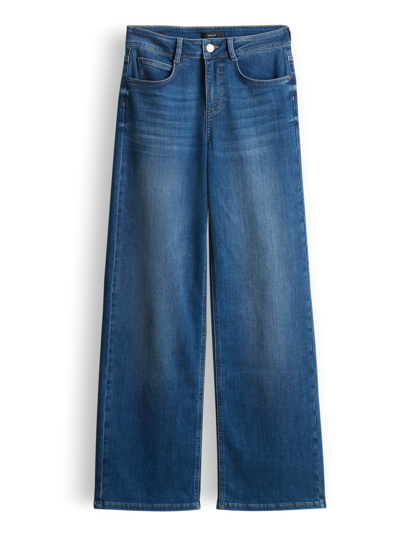 OPUS Weite Jeans MAJUMI aus BCI Cotton Mix Mid Rise Wide Leg, Long, leichte günstig online kaufen