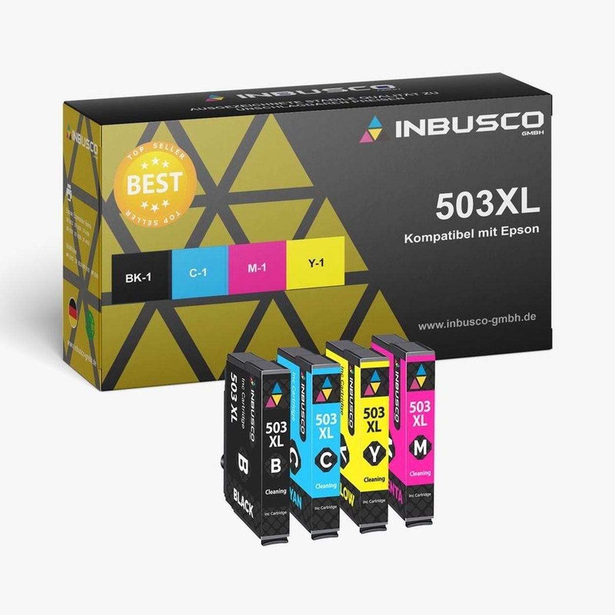 Inbusco Set Tintenpatronen T503XL kompatibel für Epson 503 10x T503 ... Tintenpatrone