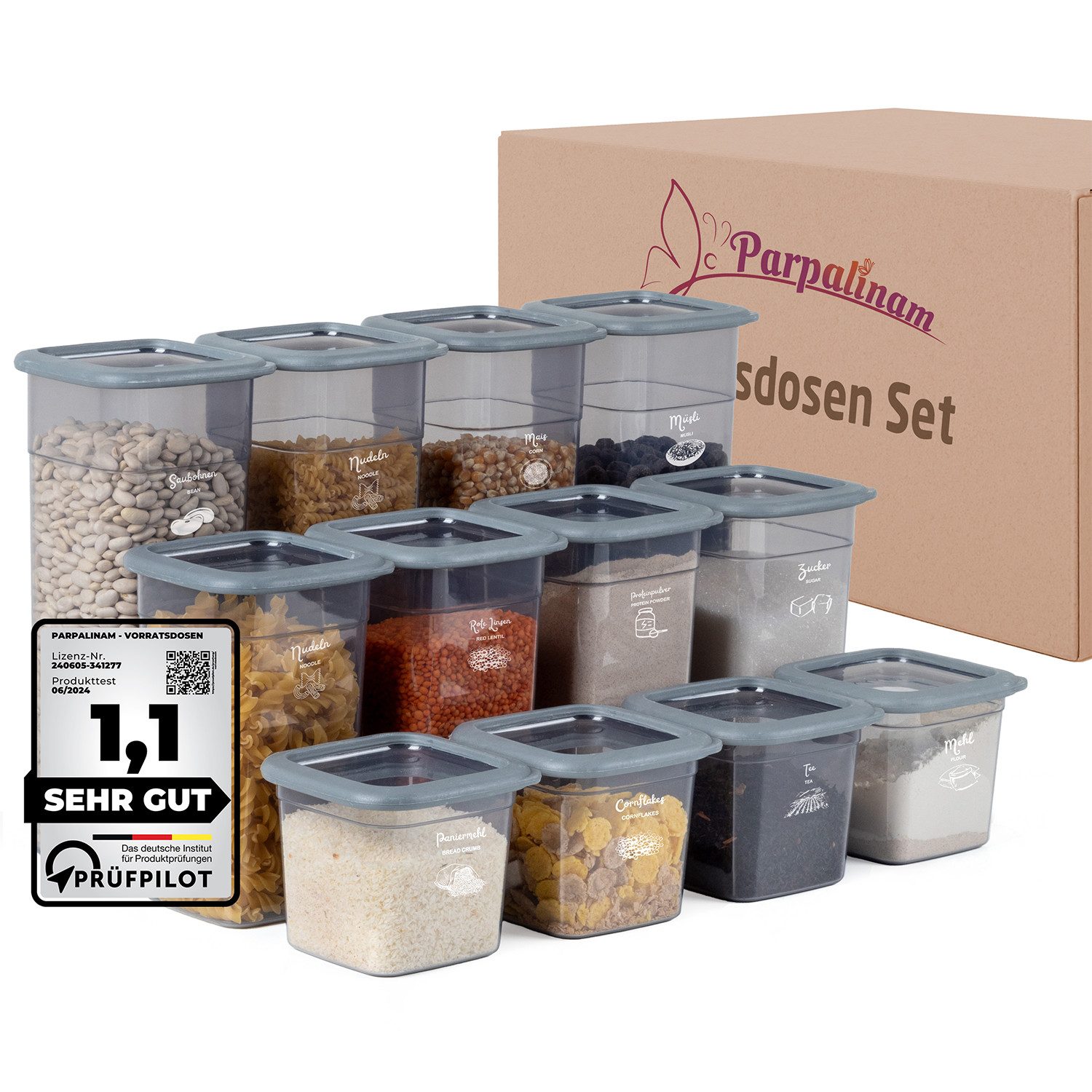 Parpalinam Vorratsdose Банки для хранения mit Deckel Luftdicht Aufbewahrungsboxen Контейнеры для хранения продуктов питания, (Spar-Set, Банки для хранения mit Deckel)