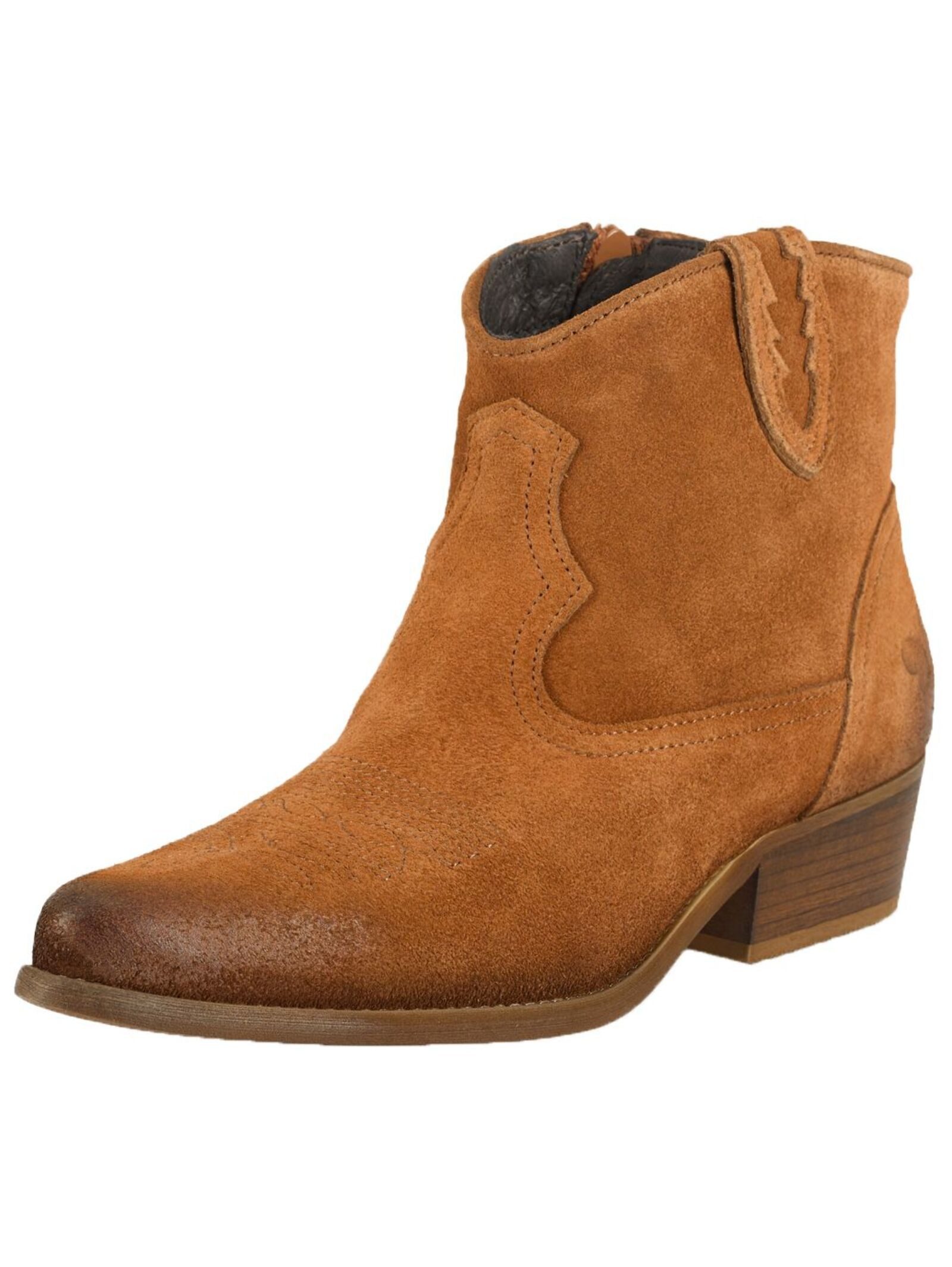 Felmini Wide Fit Stiefelette Veloursleder . Cowboy Stiefelette günstig online kaufen
