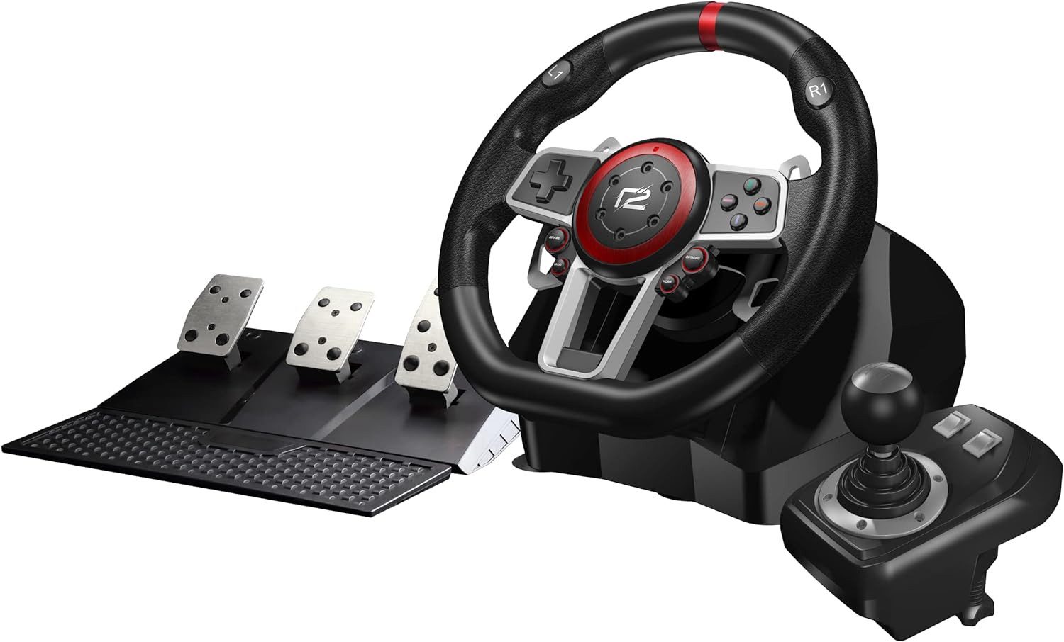 Ready2gaming Multi System Racing Wheel Pro Gaming-Lenkrad (Kompatibel mit PS3, PS4, Xbox Series X/S & One, PC & Nintendo Switch)