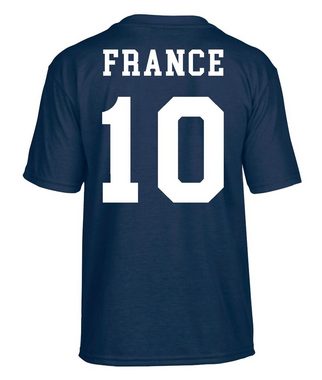 Youth Designz T-Shirt Frankreich Kinder T-Shirt im Fußball Trikot Look mit trendigem Motiv