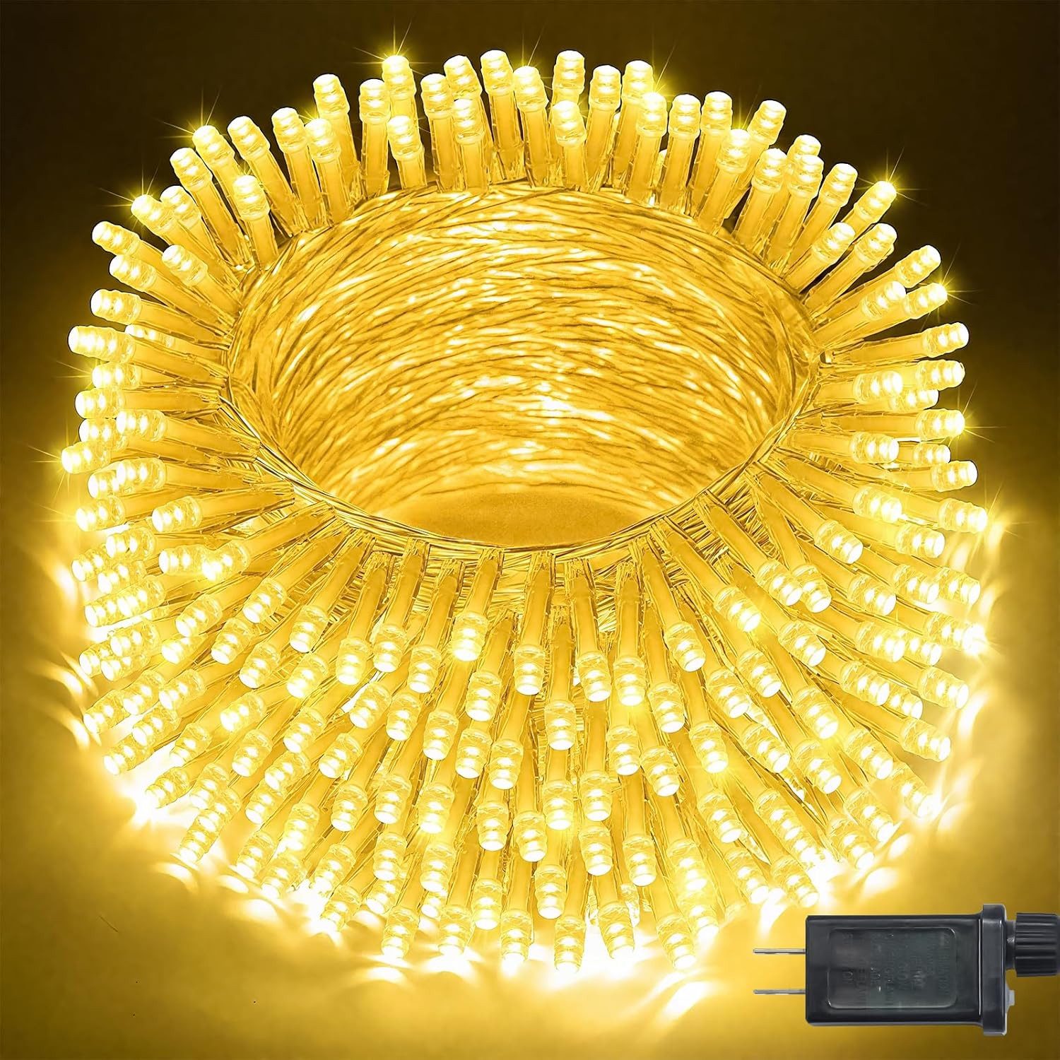 Quntis LED-Lichterkette 10-50M Lichterkette outdoor/indoor mit Stecker, Gartenlampen, 8 Modi, für Garten,Balkon,Hof,Hochzeit, deko ostern, Transparent