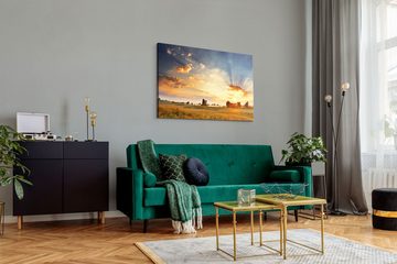 Sinus Art Leinwandbild 120x80cm Wandbild auf Leinwand Landschaftsbild Natur Sonnenuntergang A, (1 St)