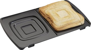 bestron Kontaktgrill ASM8010 3-in-1 Gerät, Sandwichmaker, Waffeleisen, 760 W, antihaftbeschichtet, Schwarz