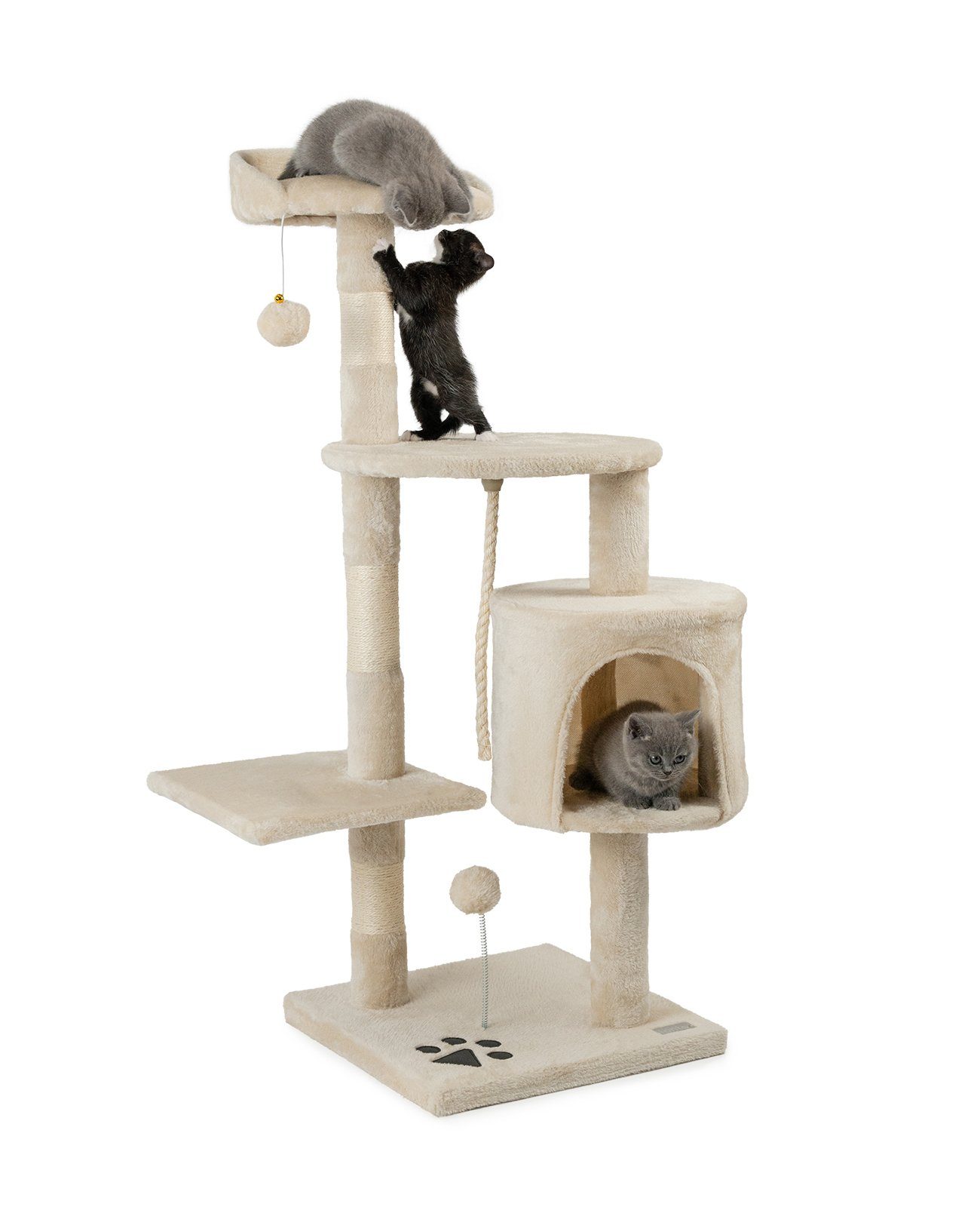 lionto Kratzbaum beige Katzenkratzbaum cm, Höhe 112