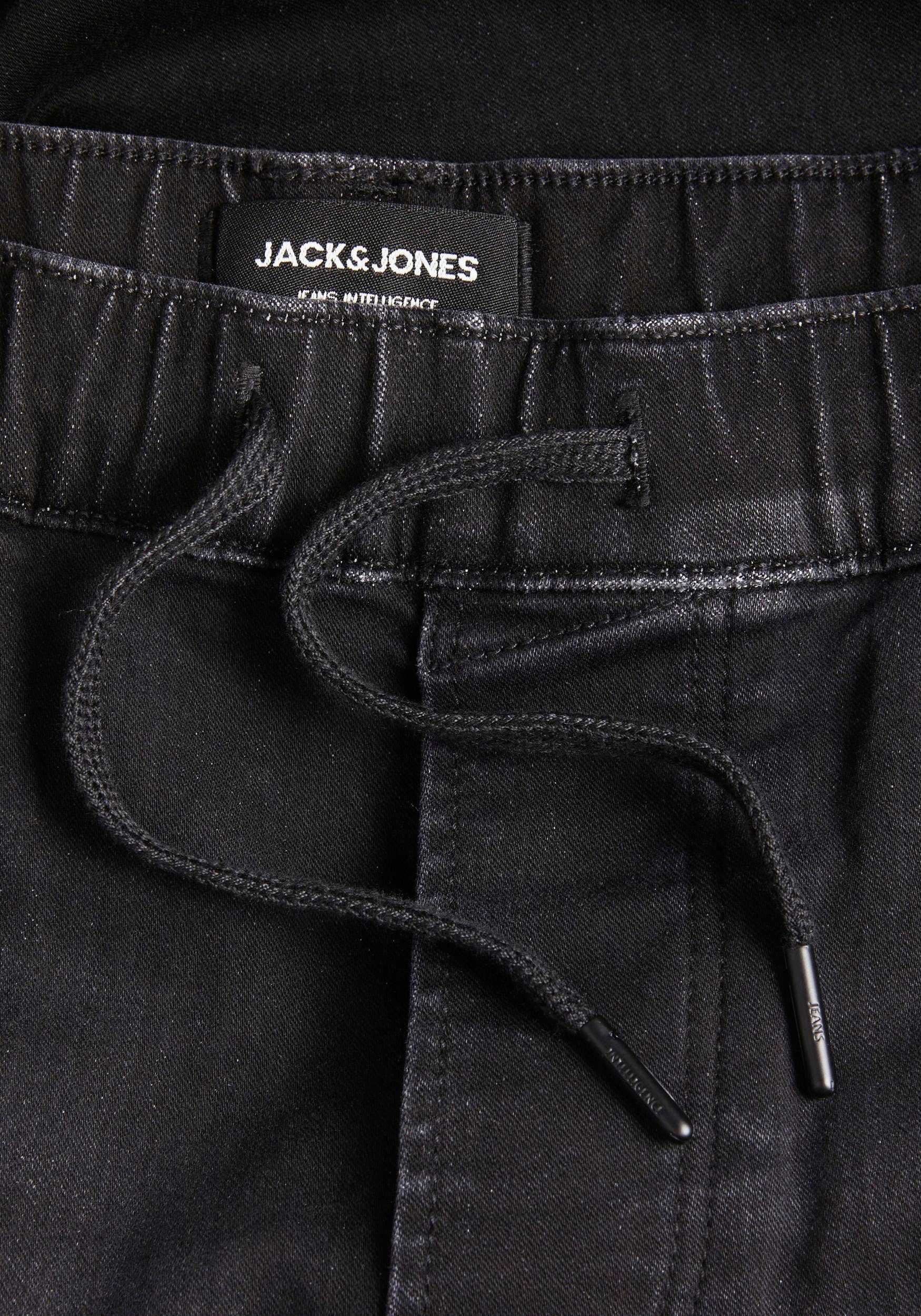 Jack & GE Denim JJICON 615 Jones ELAST SHORTS Jeansshorts Black I.K JJIRICK
