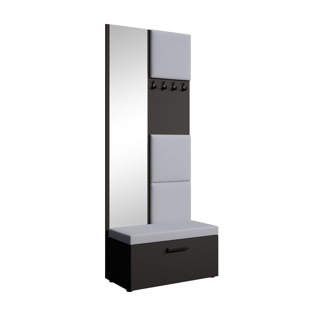 Beautysofa Garderobenschrank MARGARET III mit gepolsterten günstig online kaufen