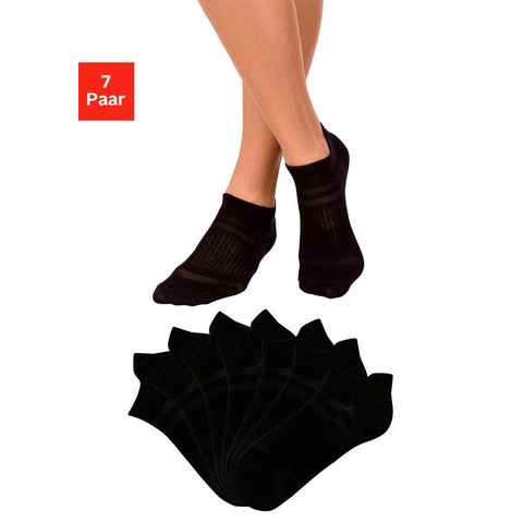 LASCANA ACTIVE Sneakersocken (Set, 7-Paar) in Piqué-Optik