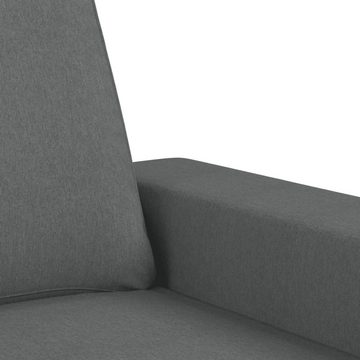 vidaXL Sofa 3-Sitzer-Sofa mit Hocker Dunkelgrau 180 cm Stoff