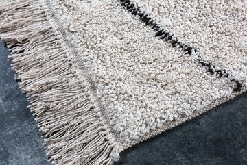 Hochflor-Teppich EUPHORIA 290x190cm beige, riess-ambiente, rechteckig, Höhe: 10 mm, Wohnzimmer · Baumwolle · getuftet · Scandinavian Design