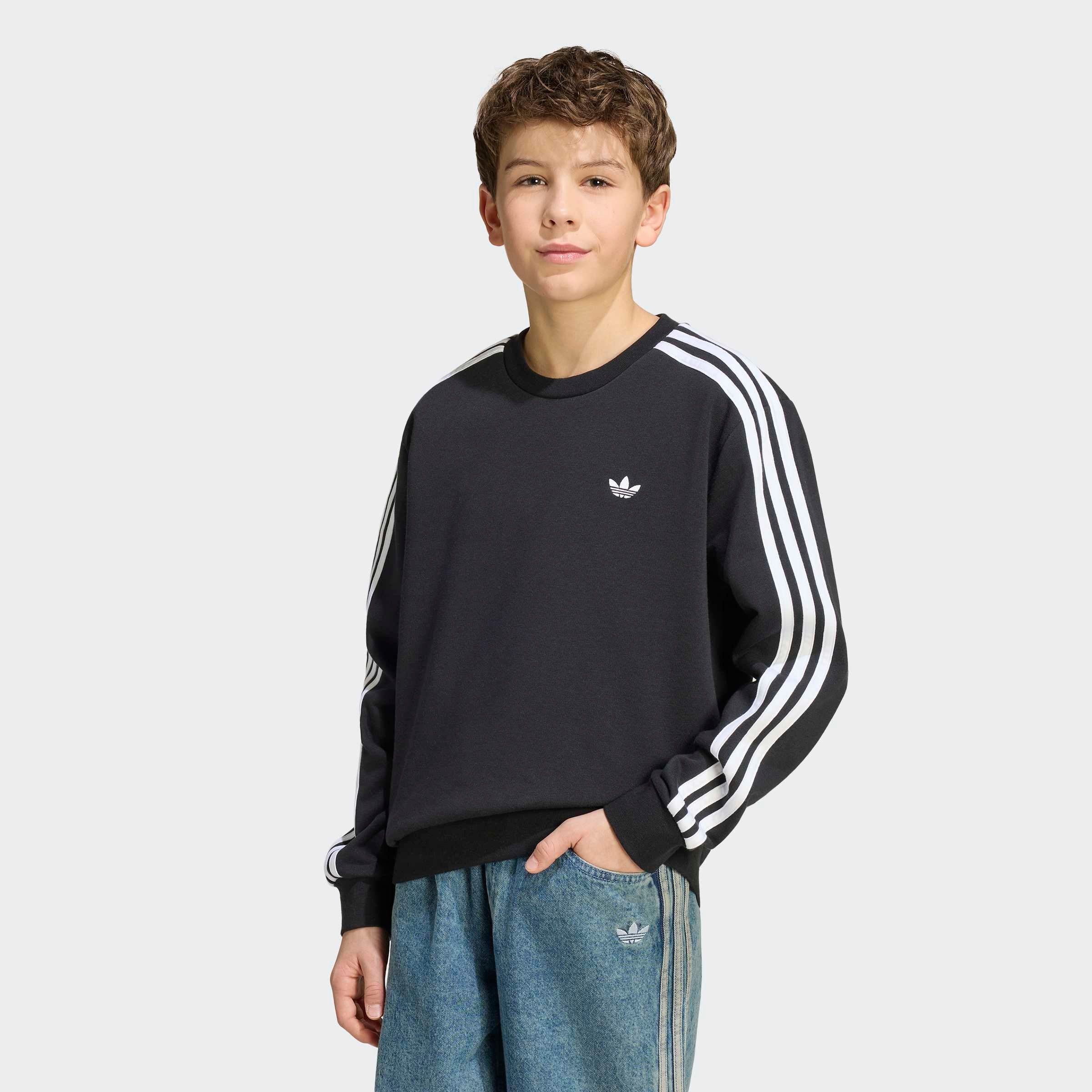adidas Originals Sweatshirt LOCKERES 3-STREIFEN RUNDHALS