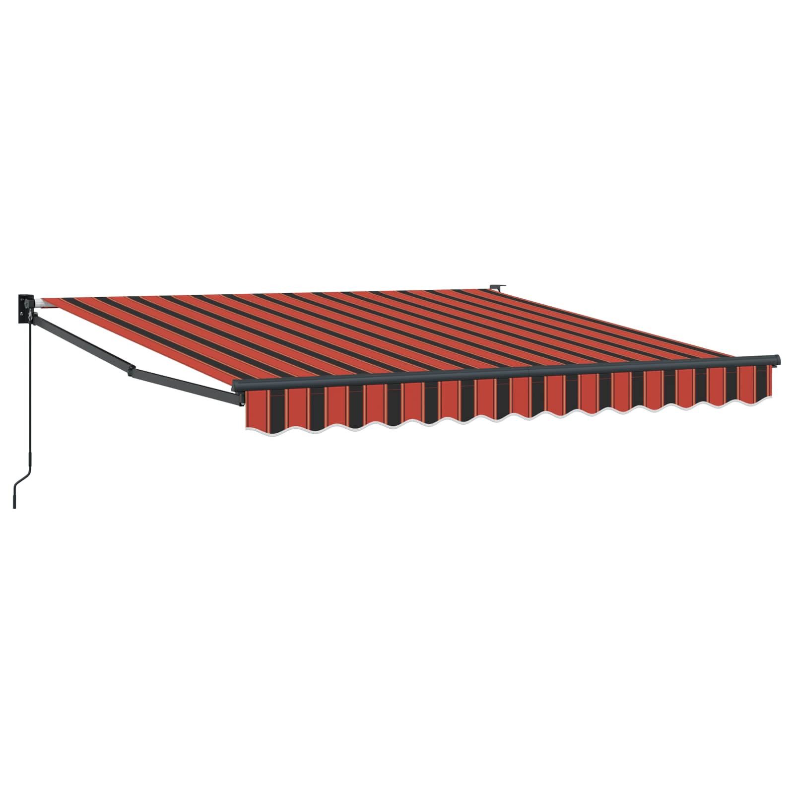 vidaXL Markise Ausziehbare Markise Orange und Braun 300 x 250 cm (1-St)