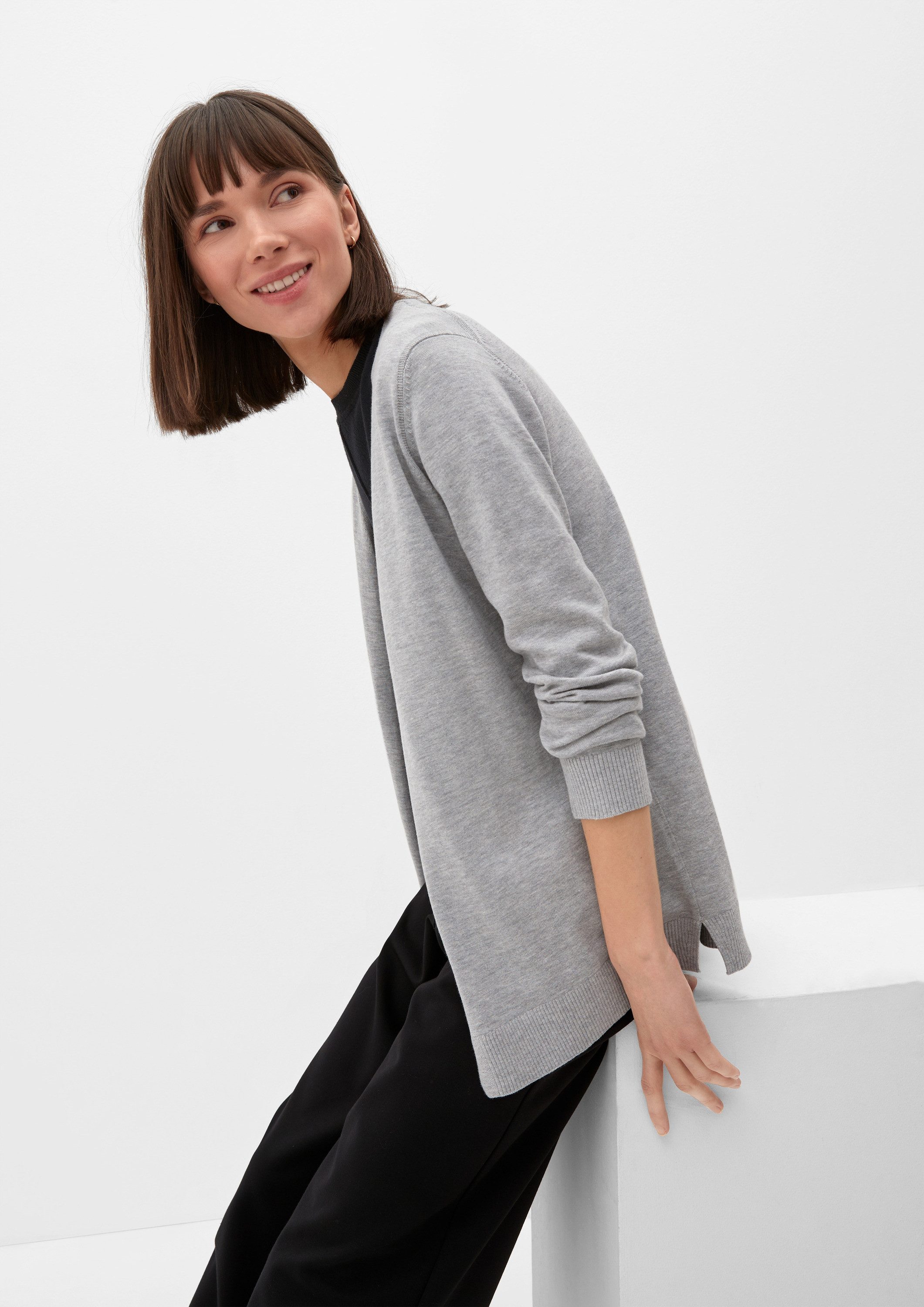 s.Oliver Cardigan Strickjacke Strickjacke aus Viskosemix