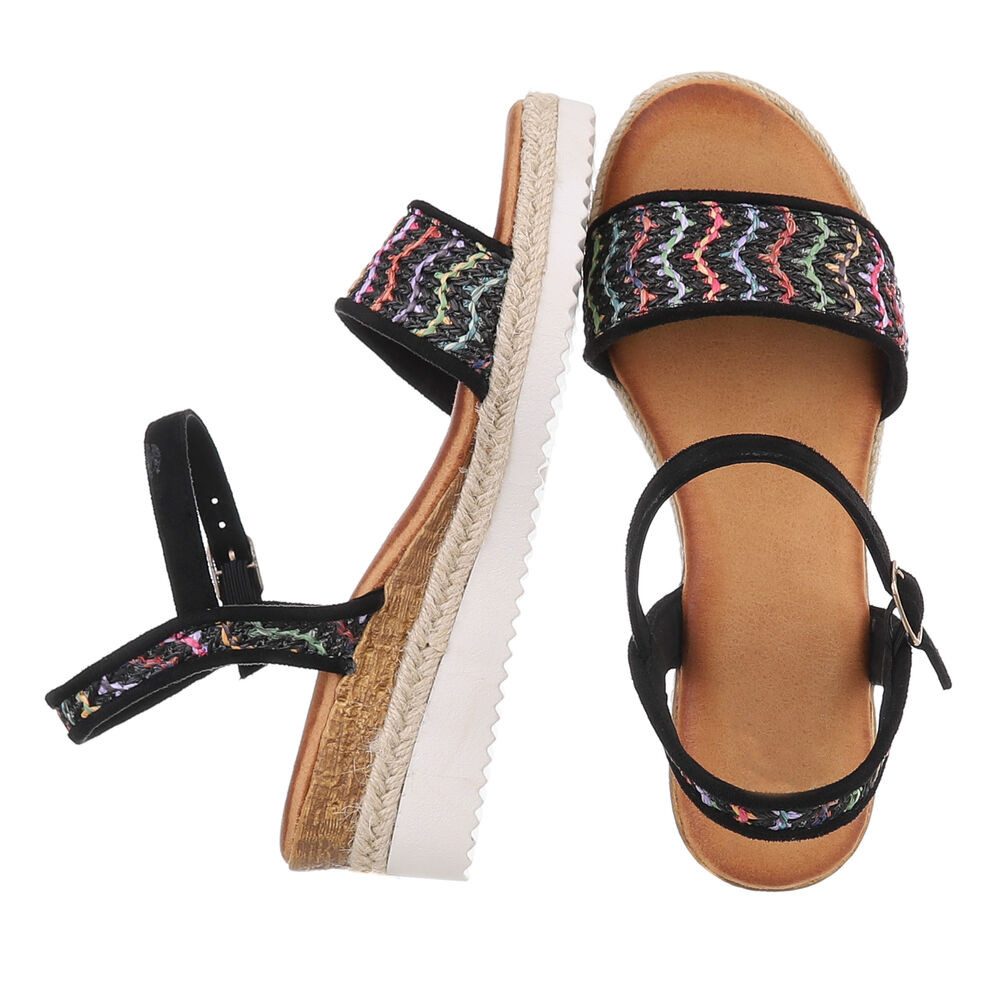 Ital-Design Elegante Sommer-Sandalen mit Wellenmuster und günstig online kaufen