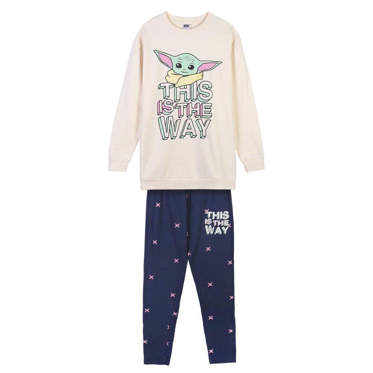 Cerda Pyjama Star Wars Mandalorian Schlafanzug langer Baumwolle