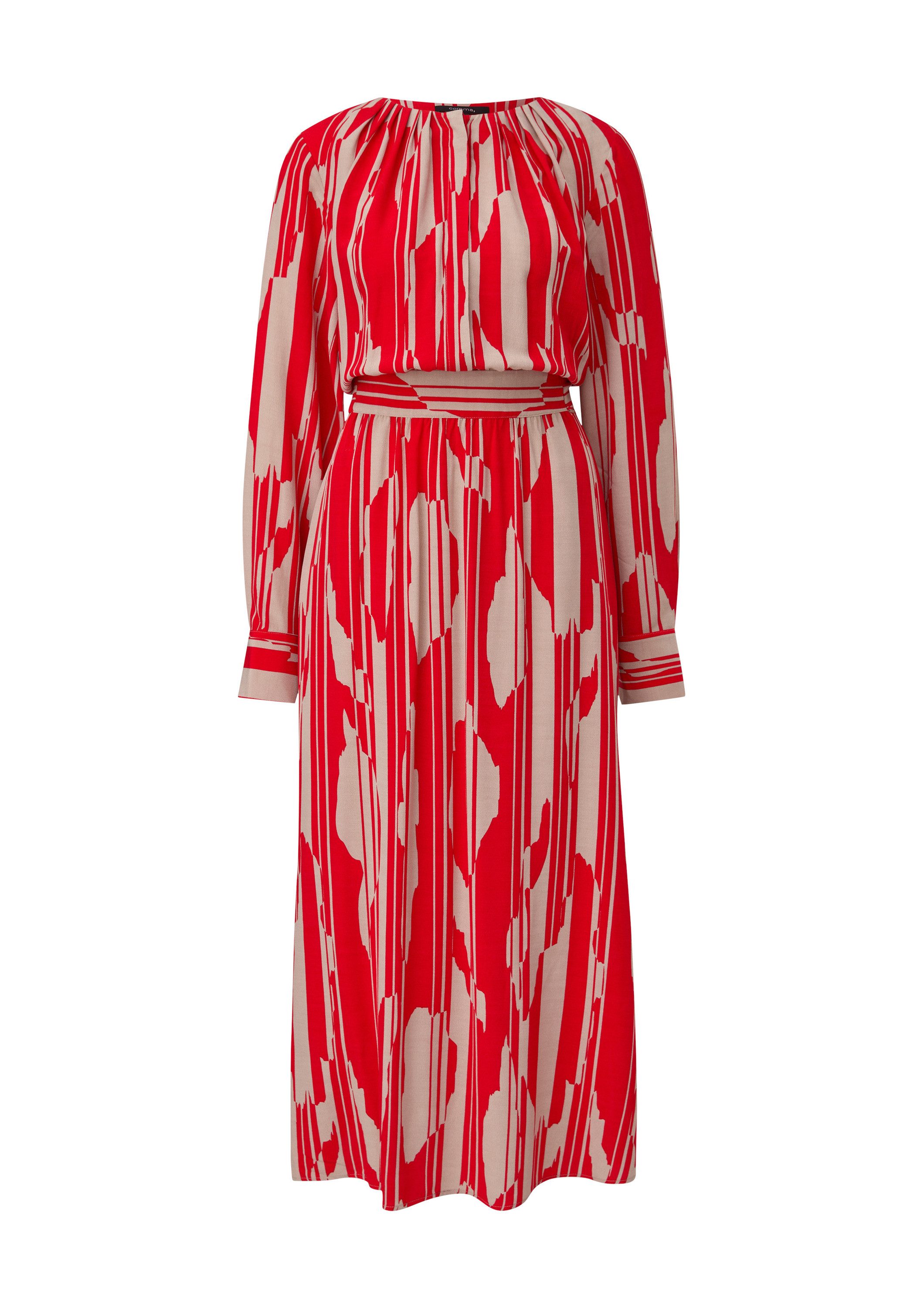 comma Maxikleid Kleid Maxikleid aus Viskose
