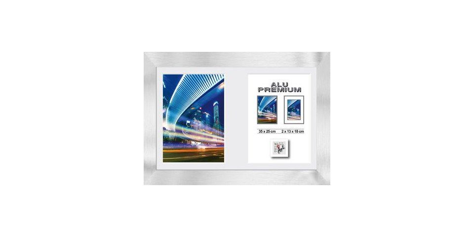The Wall - the art of framing AG Bilderrahmen Aluminiumrahmen Quattro silber, 25 x 35 cm | Einzelrahmen
