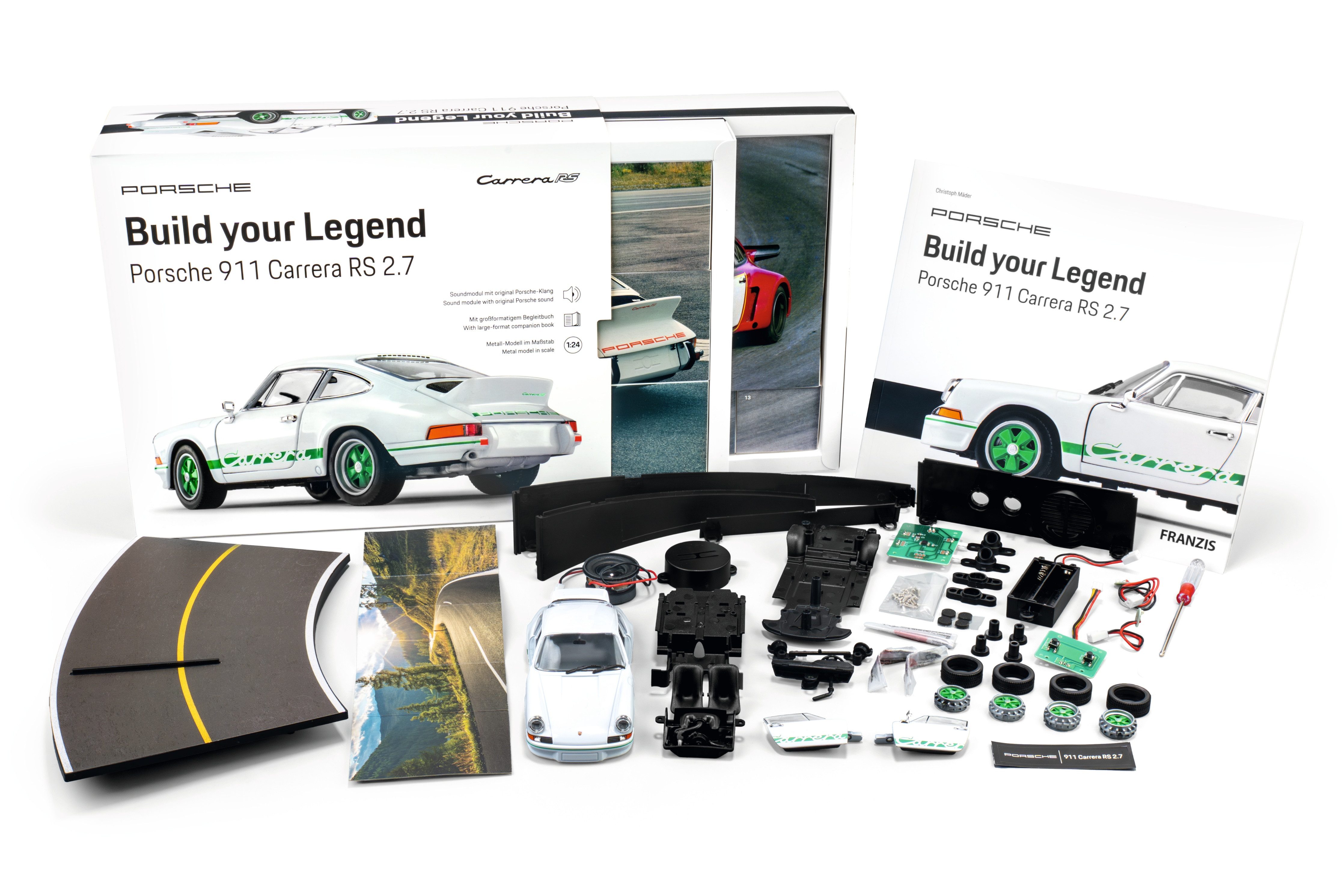 Franzis Modellbausatz Porsche 911 Carrera RS 2.7 Modellbausatz Build your Legend FRANZIS