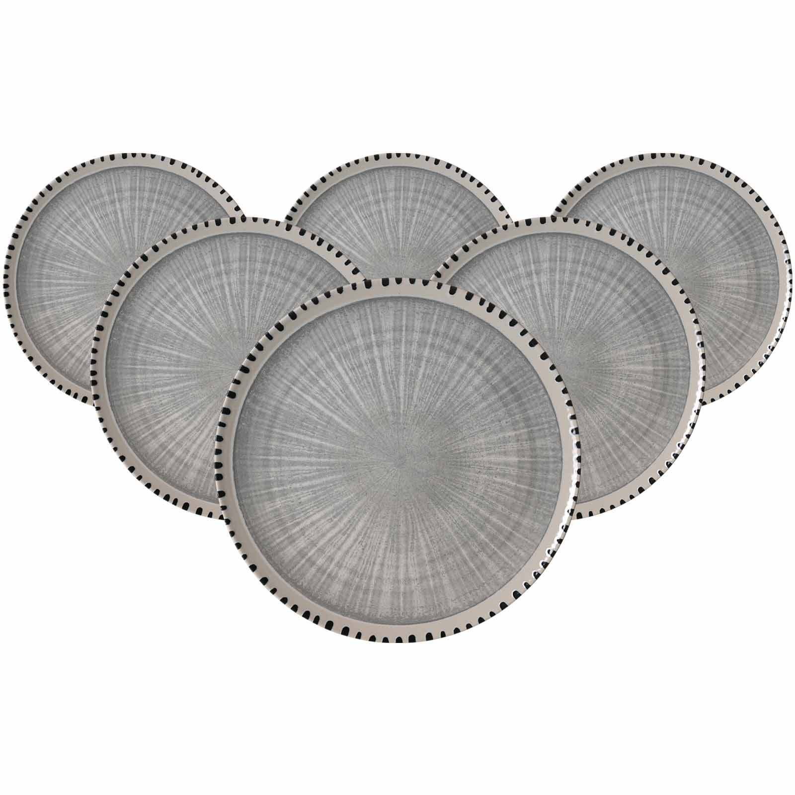 Ritzenhoff & Breker Pizzateller Natura Platzteller ø 32 cm 6er Set, (6 St)