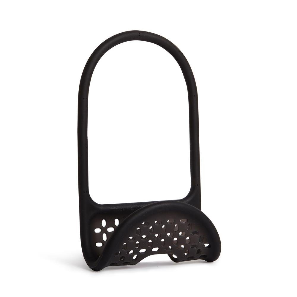 Umbra Spültuchhalter SLING SINK CADDY BLACK, Spülbeckenablage, multifunktionaler Halter für Küchenschwamm, Topfschrubber, Spülbürste, Spüllappen, Küchen Organizer, schwarz