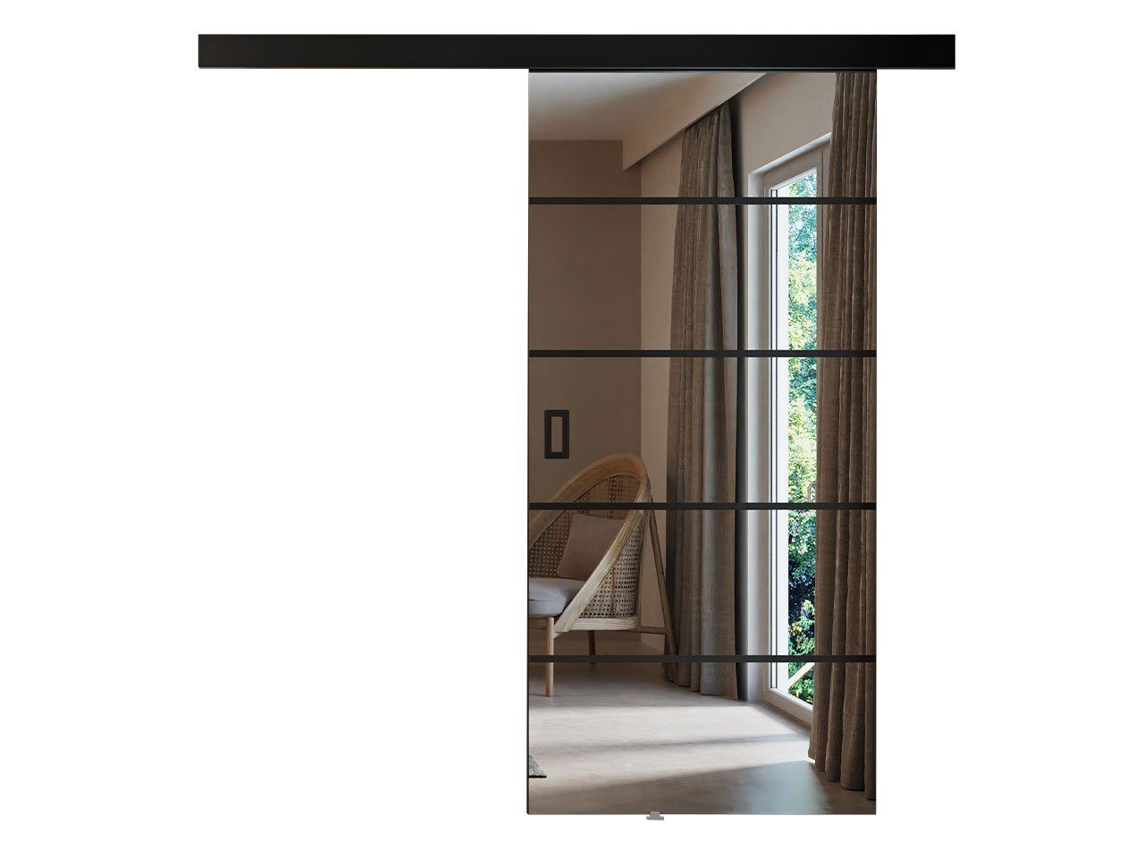 MIRJAN24 Schiebetür Mesto Plus 80 (universell Links / Rechts), Frontspiegel günstig online kaufen