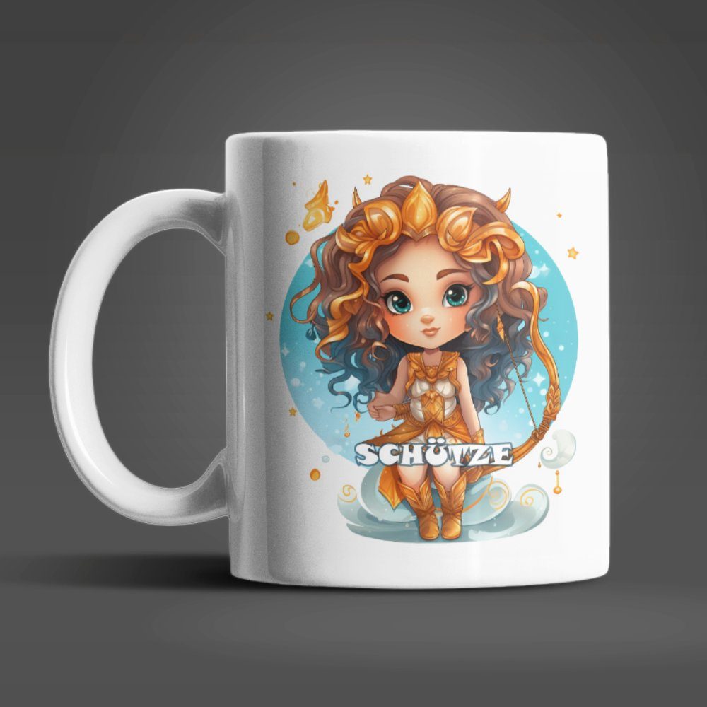 WS-Trend Tasse Alle Sternzeichen Tierkreis Kaffeetasse Teetasse, Keramik, Geschenkidee Geschenk 330 ml