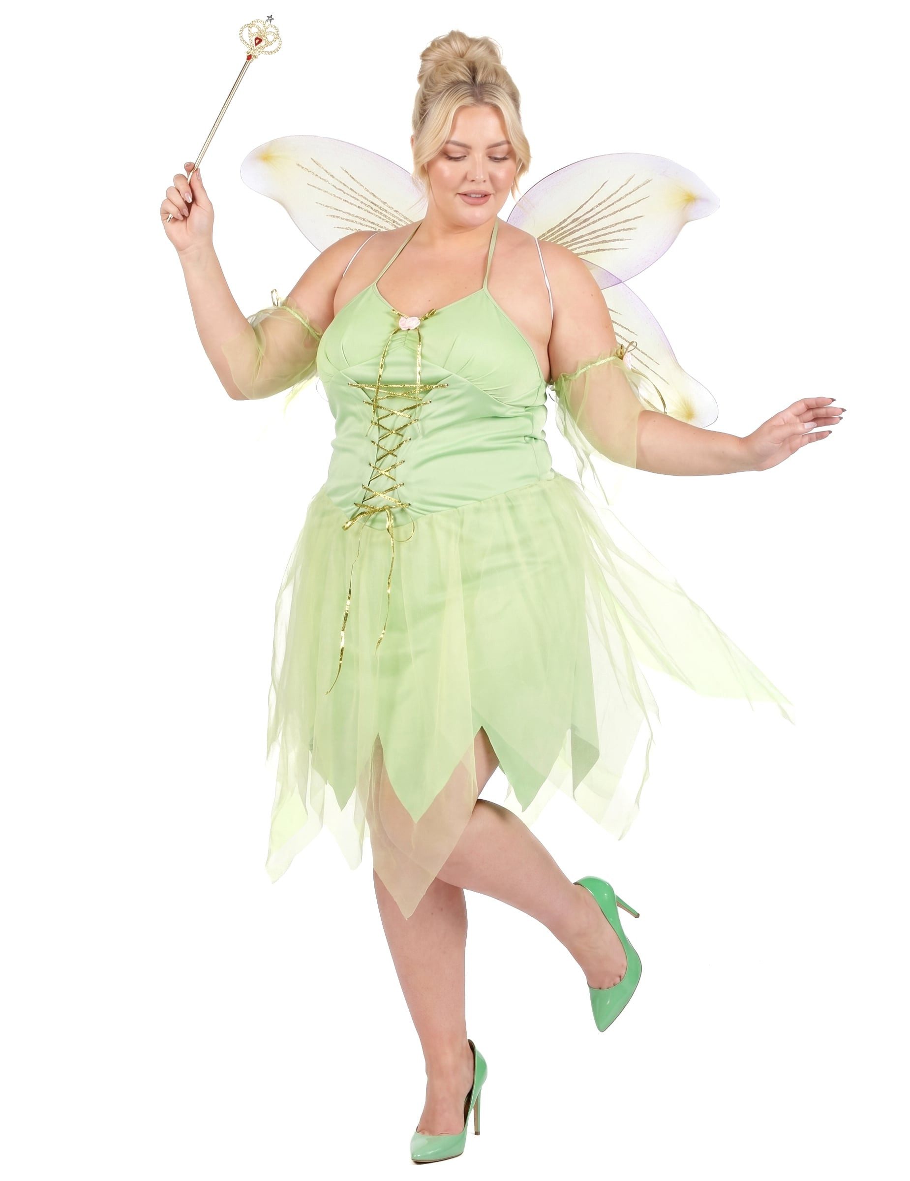 JADEO Kostüm Plus Size Feenkostüm für Damen grün
