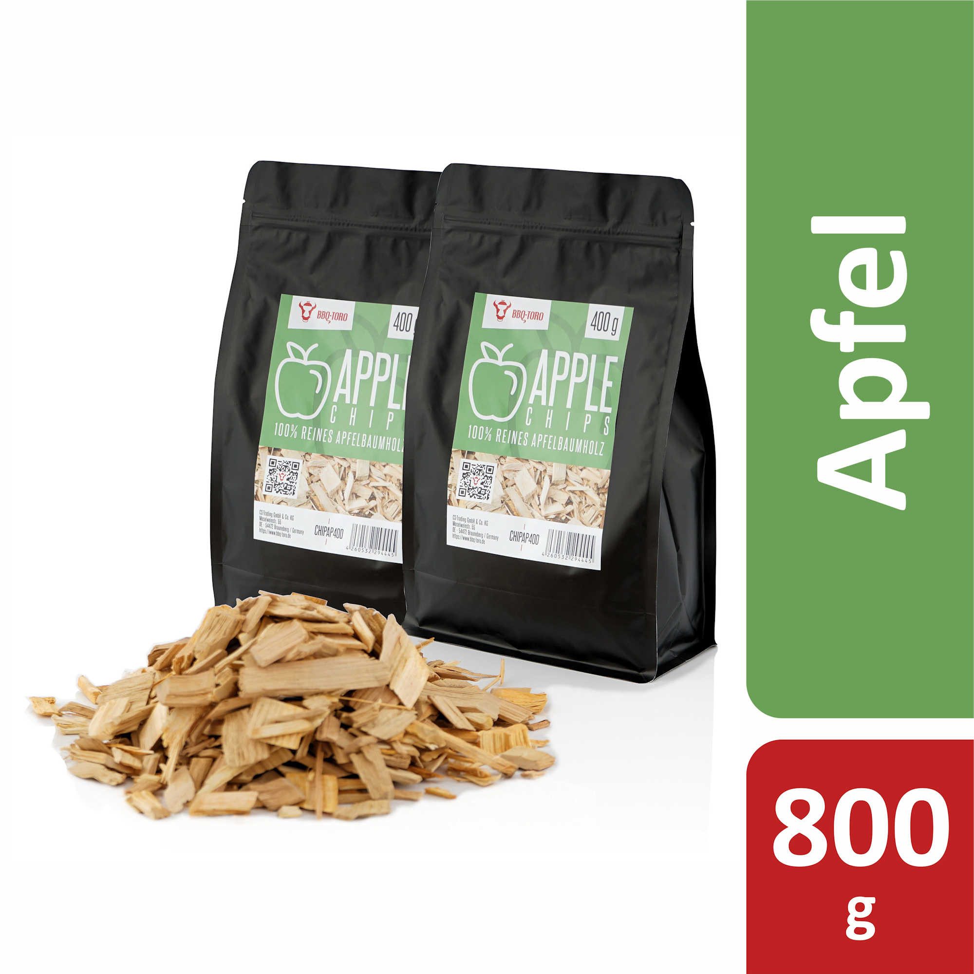 Aromabox Apfel Räucherchips 800 g, Smokerchips für Gasgrill, Smoker, BBQ