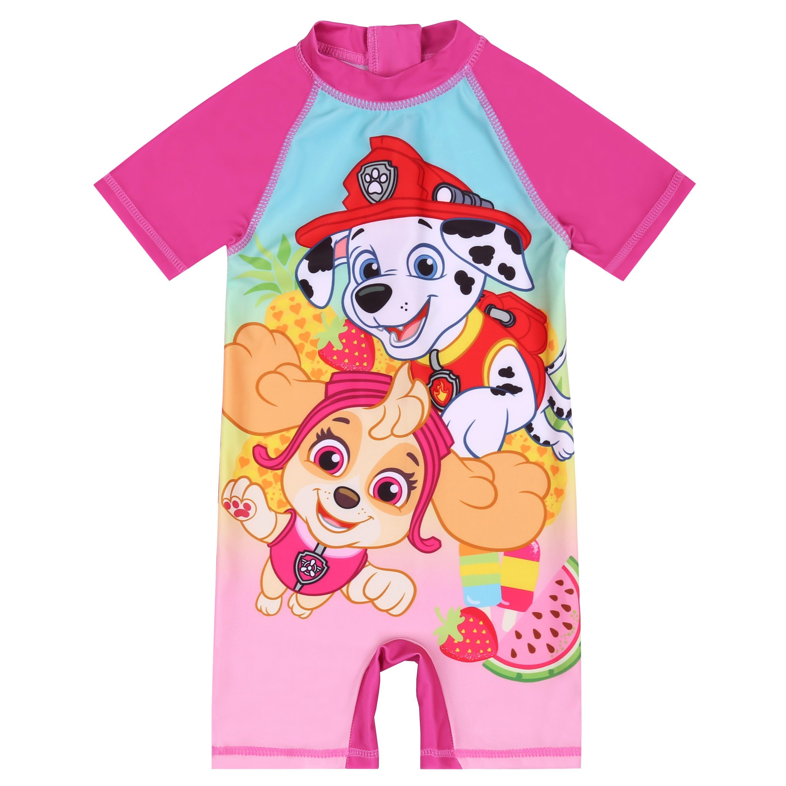 Sarcia.eu Badekleid Paw Patrol Badeoverall für Mädchen, pink, kurzarm, UV 50