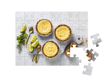puzzleYOU Puzzle Mini-Törtchen aus Nüssen und Datteln, vegan, 48 Puzzleteile, puzzleYOU-Kollektionen Essen und Trinken