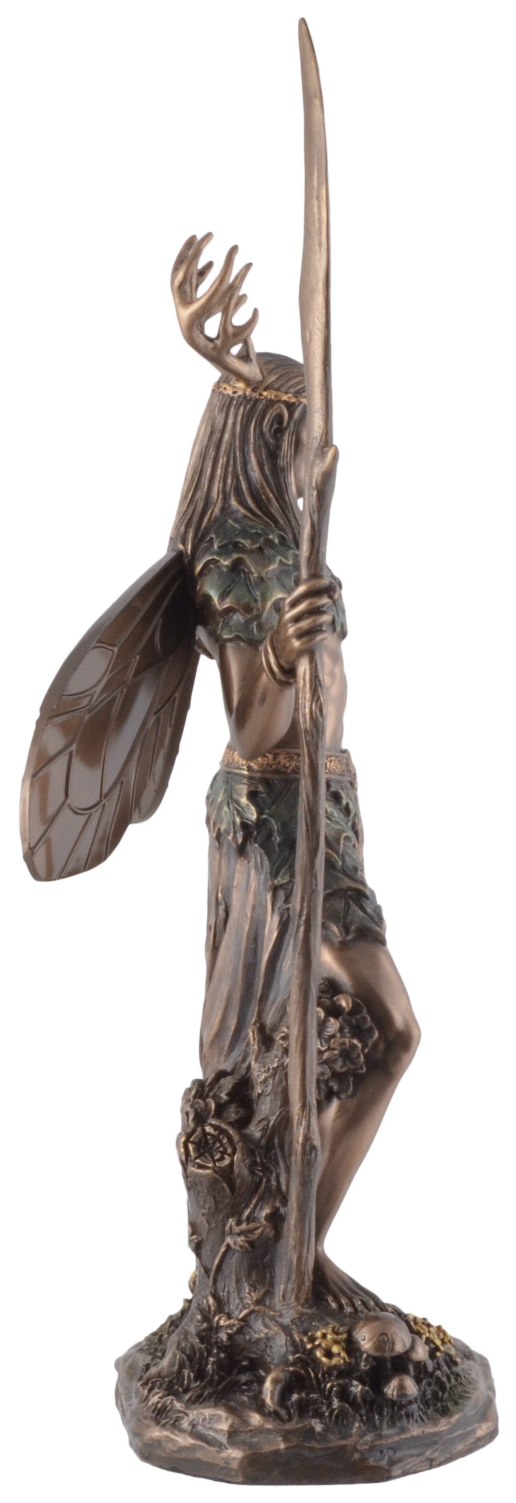 Vogler direct Gmbh Dekofigur Keltischer 14x8x27cm Druide bronziert/coloriert Größe: by ca. und Veronese, bronziert, mit coloriert - Veronese, L/B/H Hirschgeweih