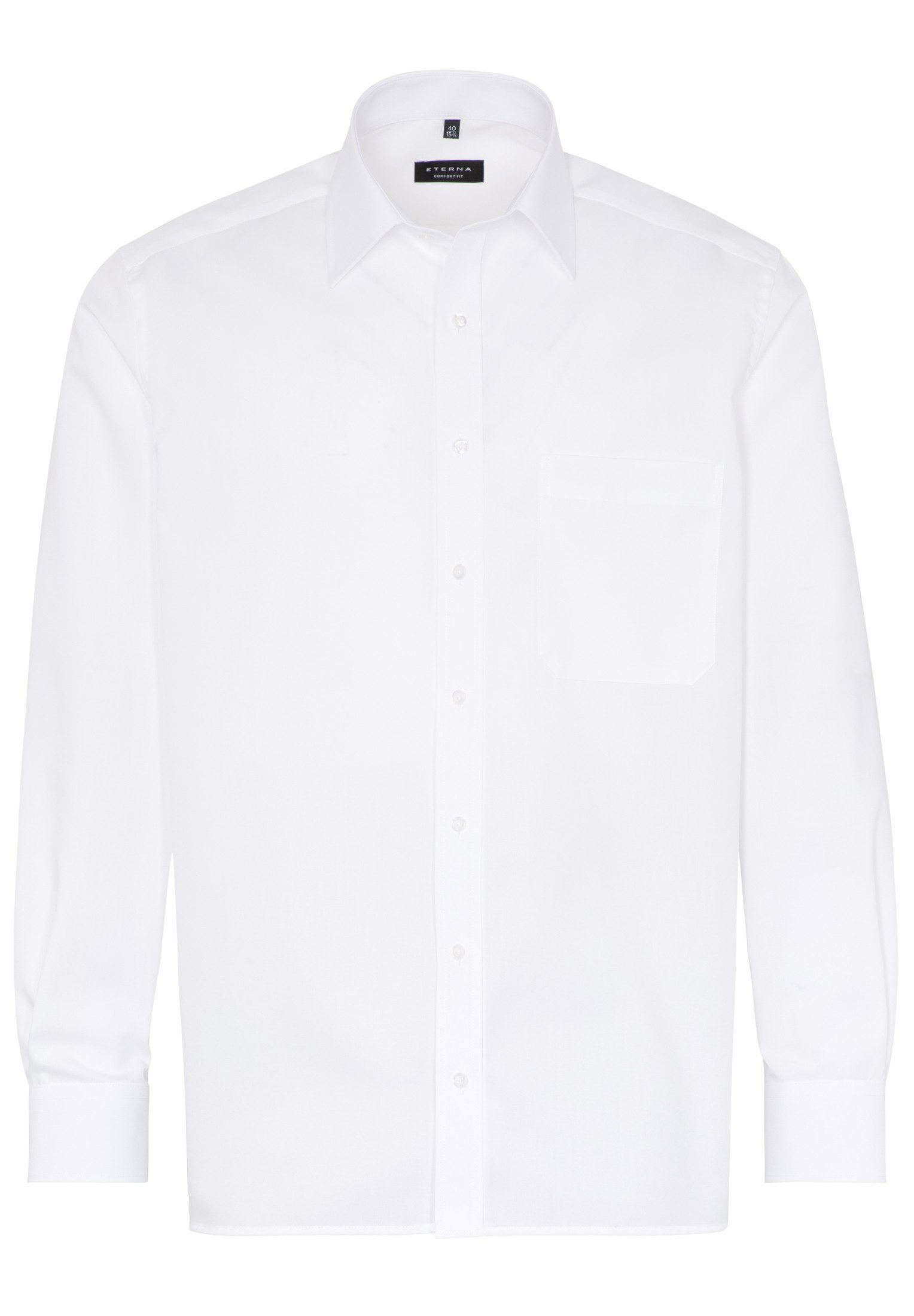 Eterna Businesshemd Eterna Langarm Hemd Comfort Fit Popeline unifarben