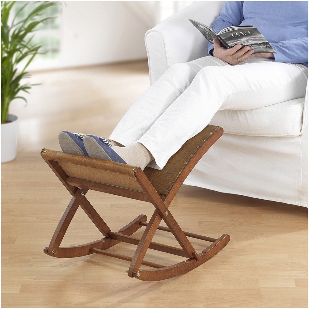 Maximex Fußhocker KOMFORT, Beinschaukel, Massivholz-Gestell, dreifach verst günstig online kaufen